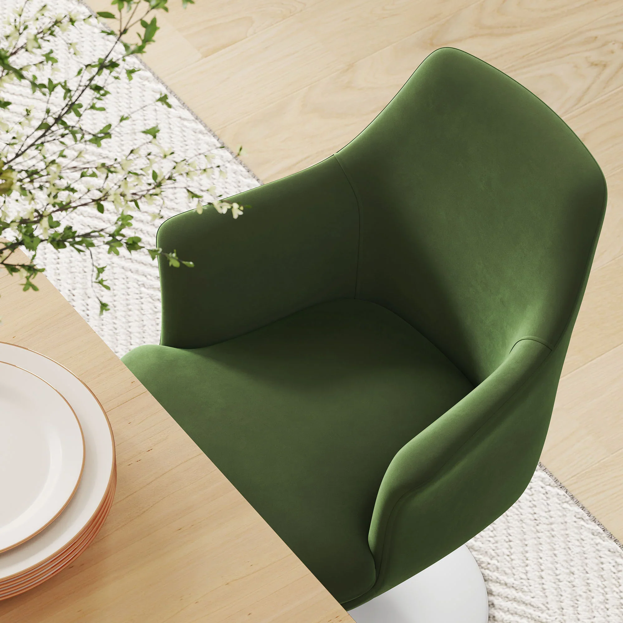 Lippa Swivel Dining Upholstered Armchair - Image 33