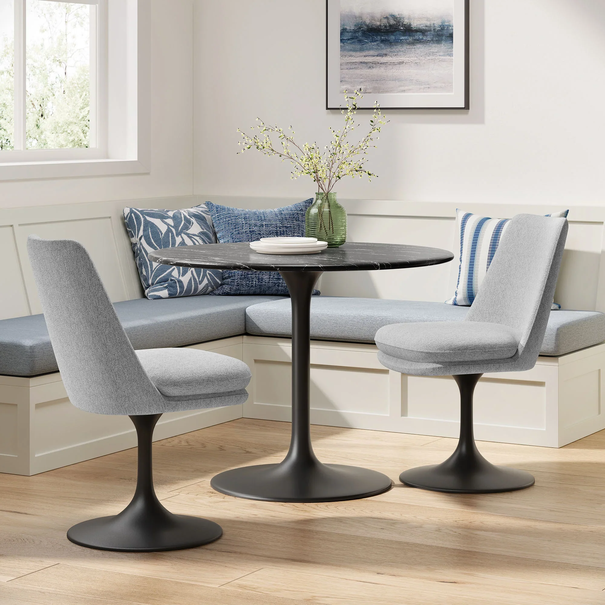 Lippa Swivel Dining Upholstered Side Chair - Image 18