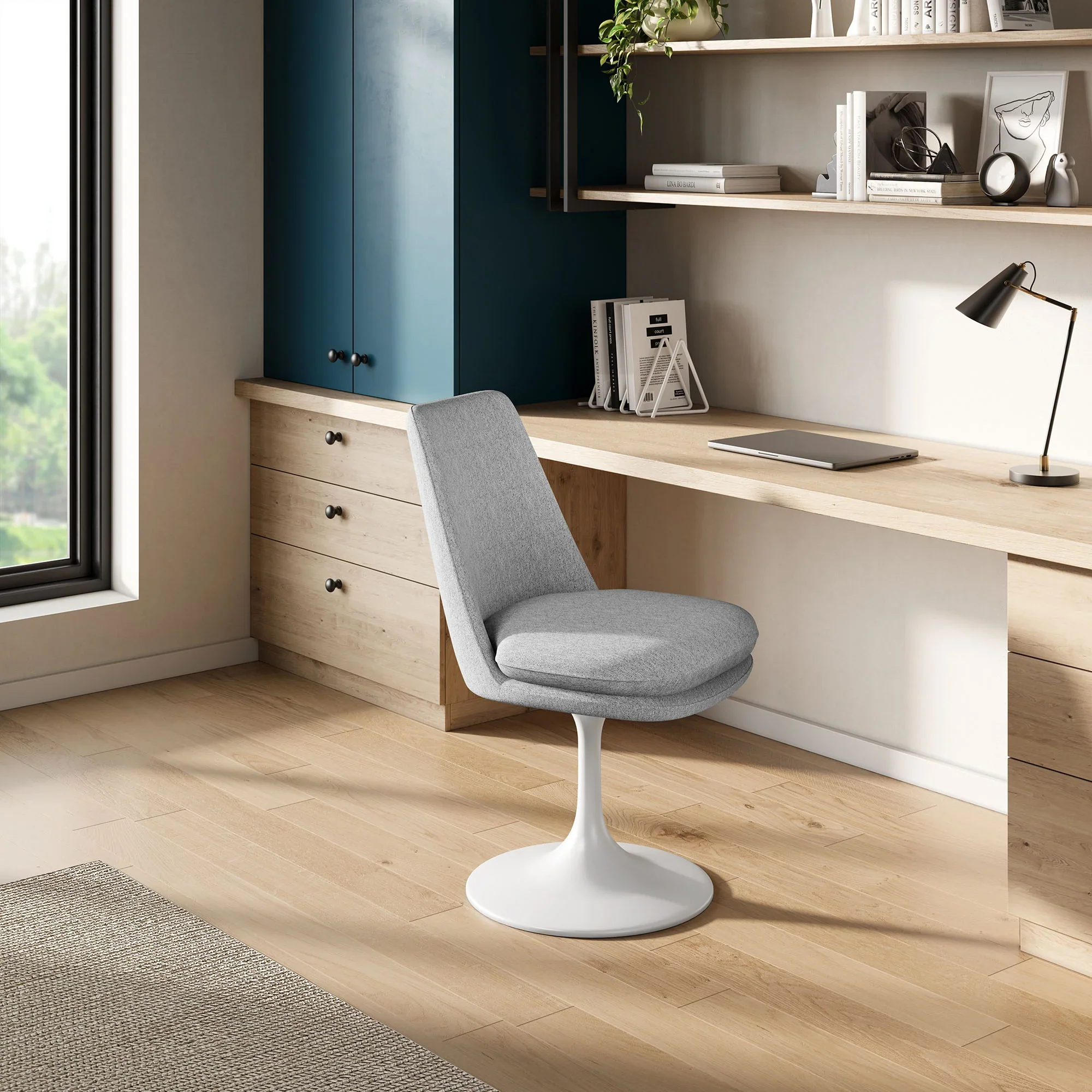Lippa Swivel Dining Upholstered Side Chair - Image 2