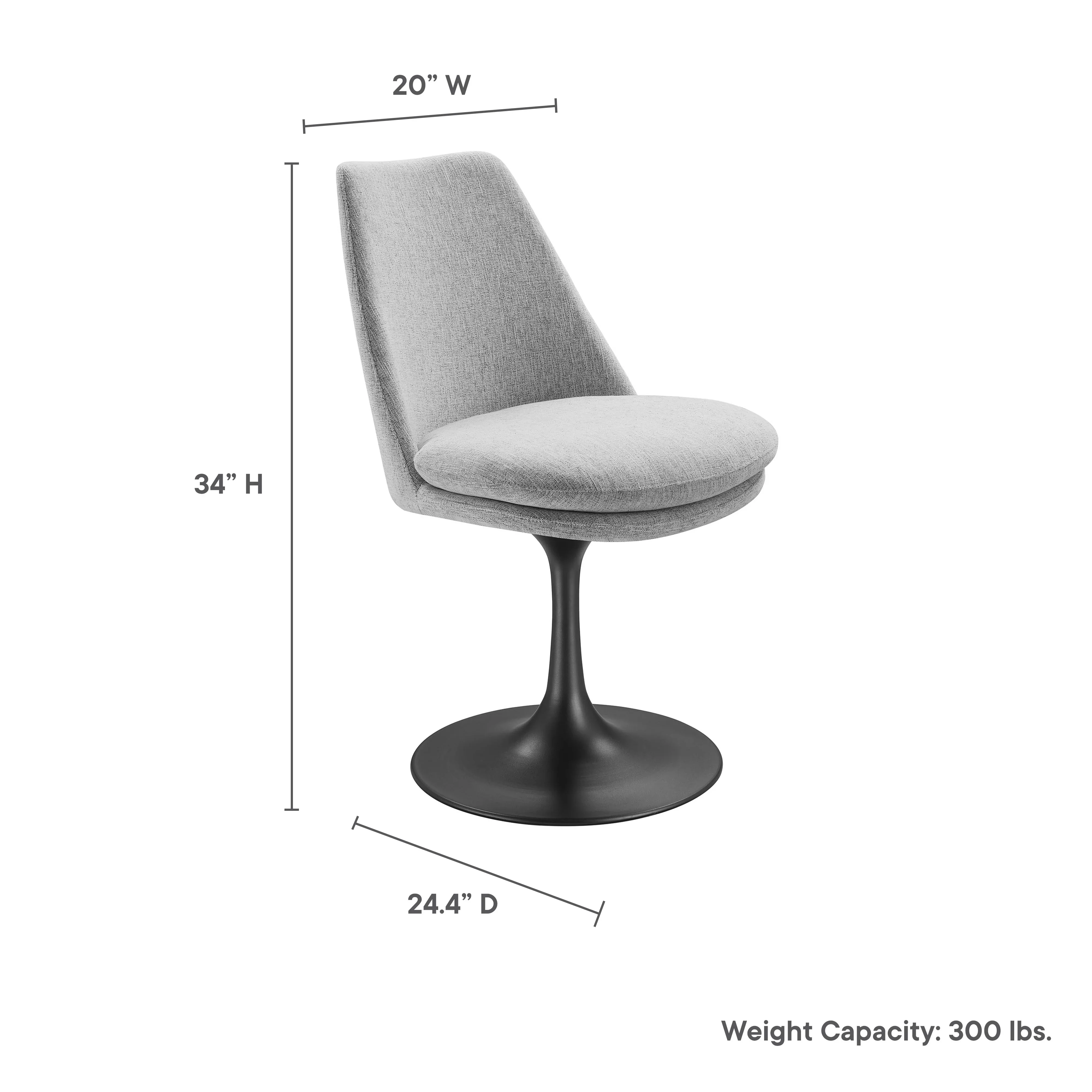 Lippa Swivel Dining Upholstered Side Chair - Image 20