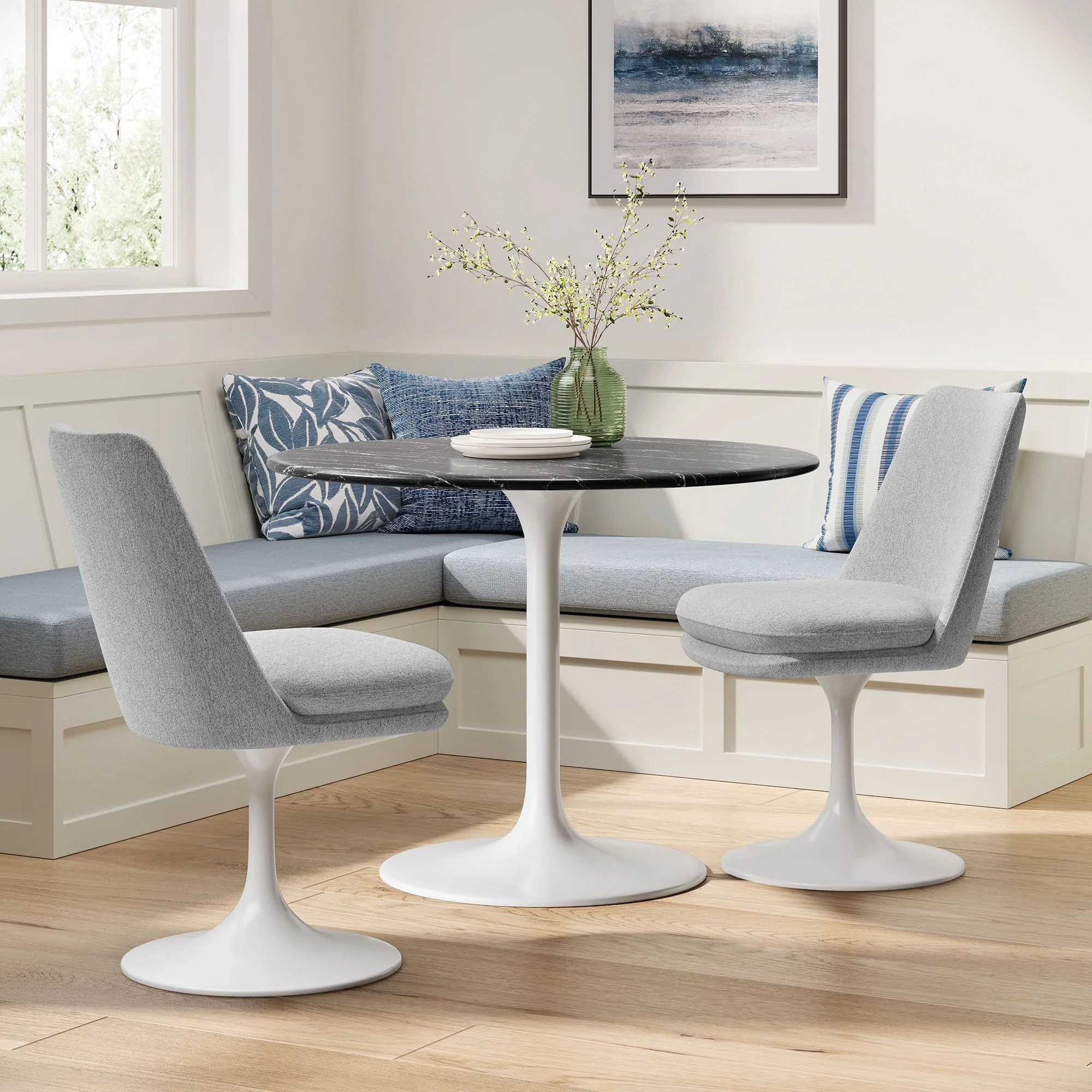 Lippa Swivel Dining Upholstered Side Chair - Image 8