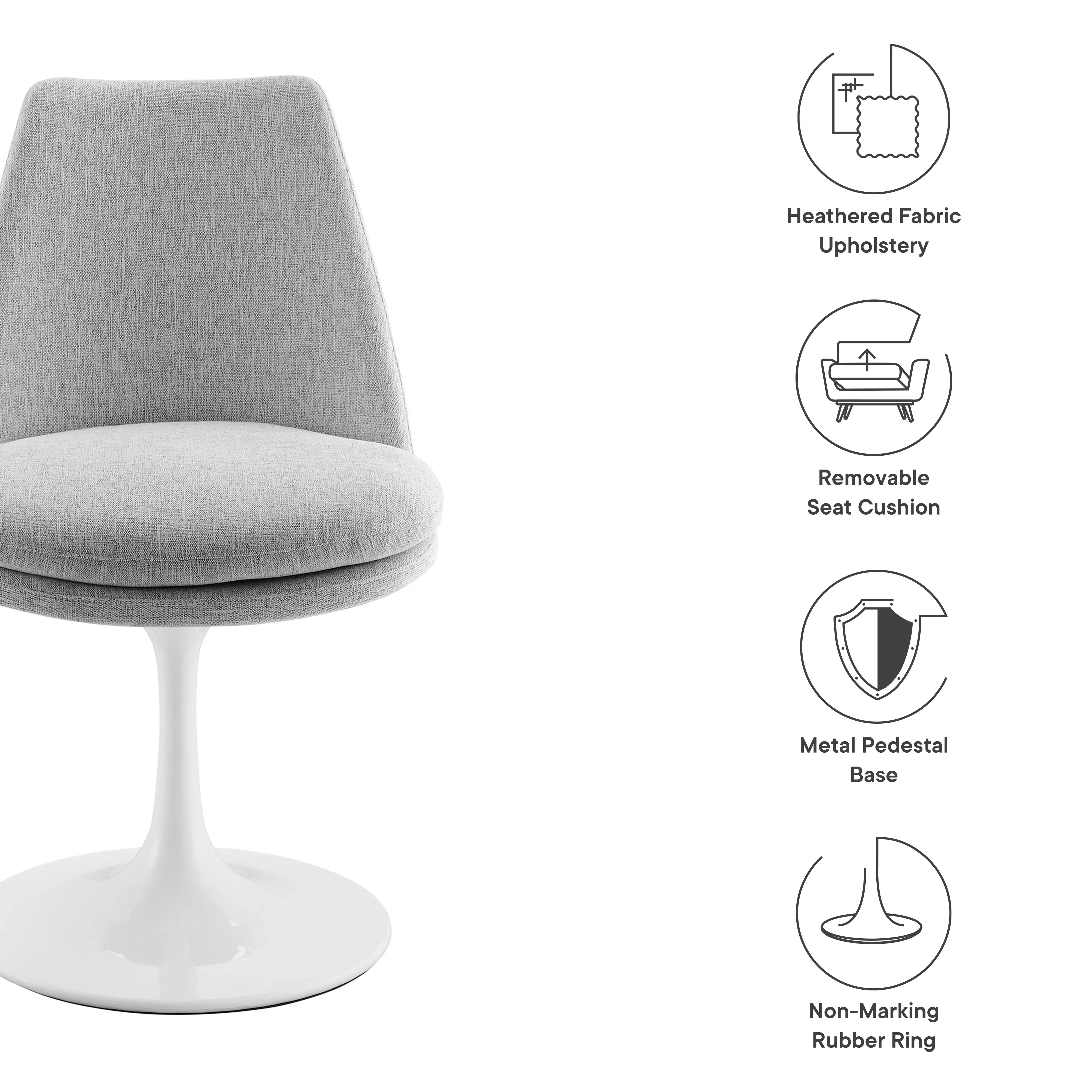 Lippa Swivel Dining Upholstered Side Chair - Image 9