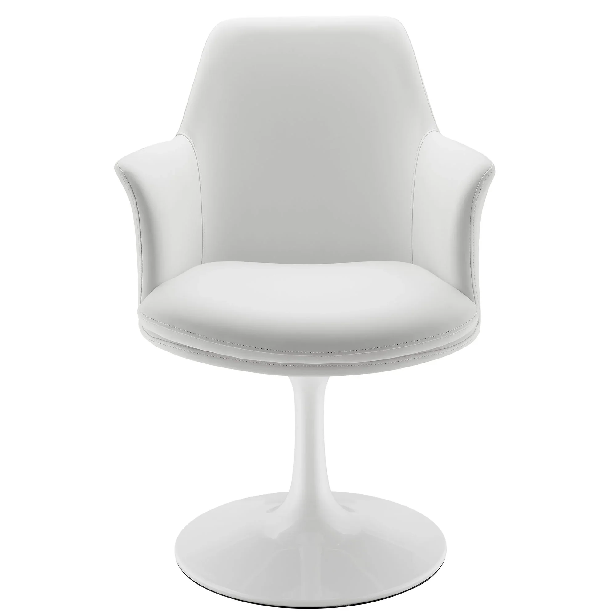 Lippa Swivel Dining Vegan Leather Armchair - Image 14