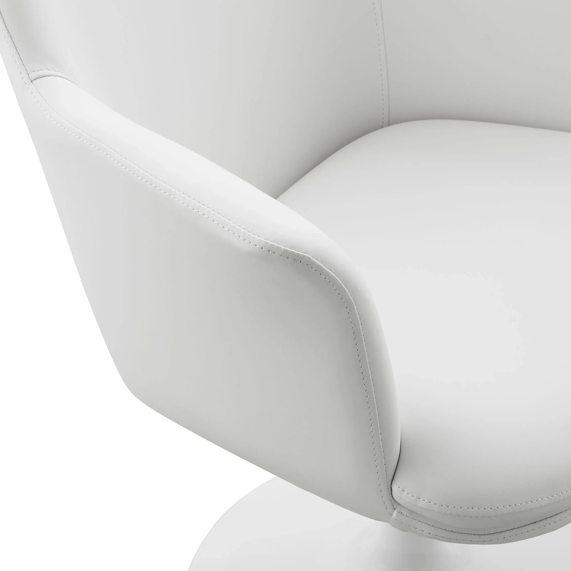 Lippa Swivel Dining Vegan Leather Armchair - Image 17
