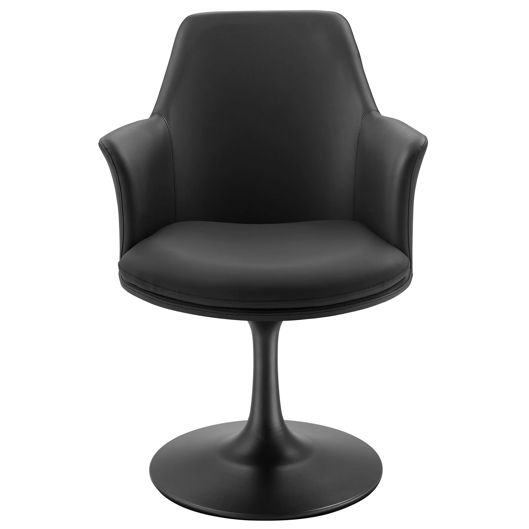 Lippa Swivel Dining Vegan Leather Armchair - Image 24