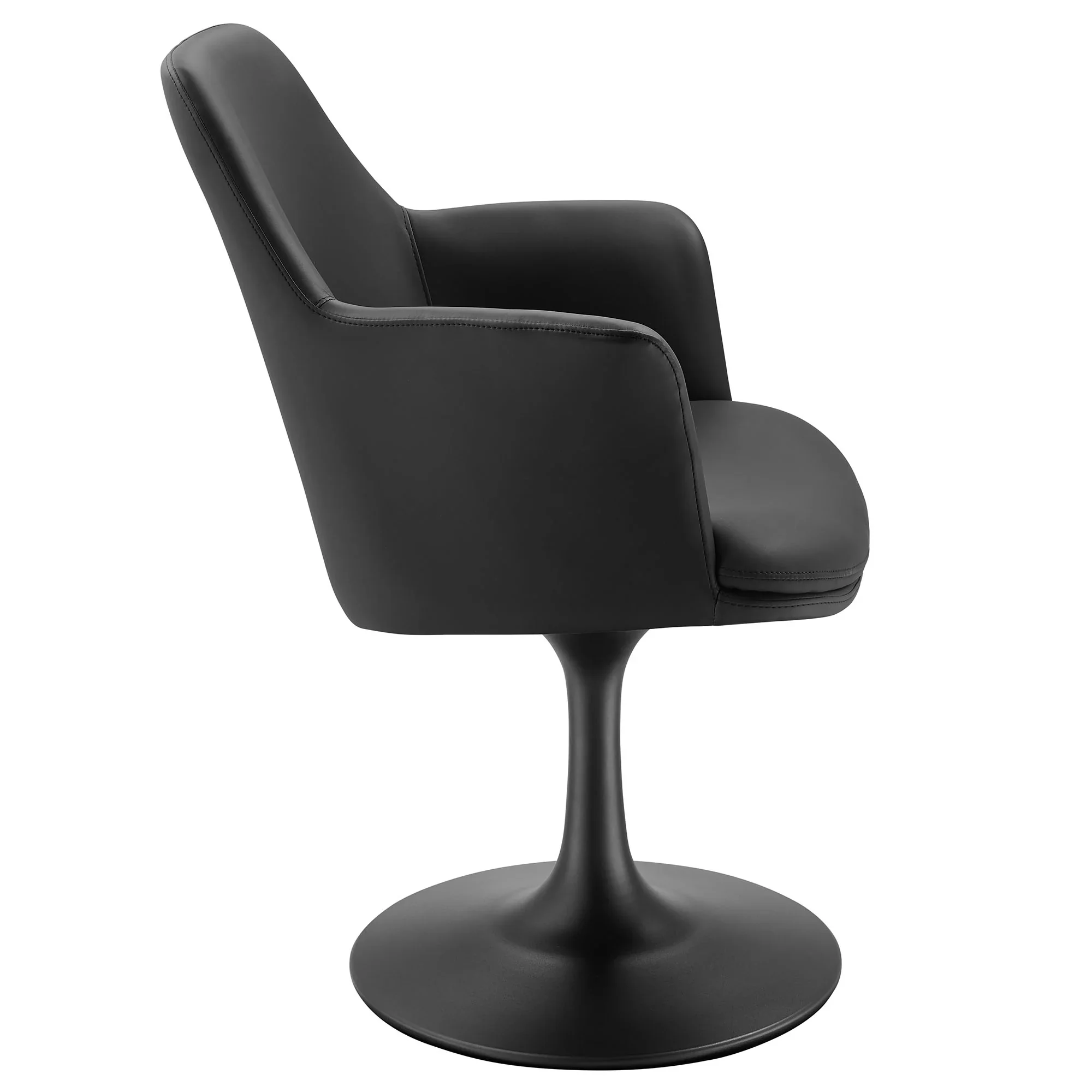 Lippa Swivel Dining Vegan Leather Armchair - Image 25