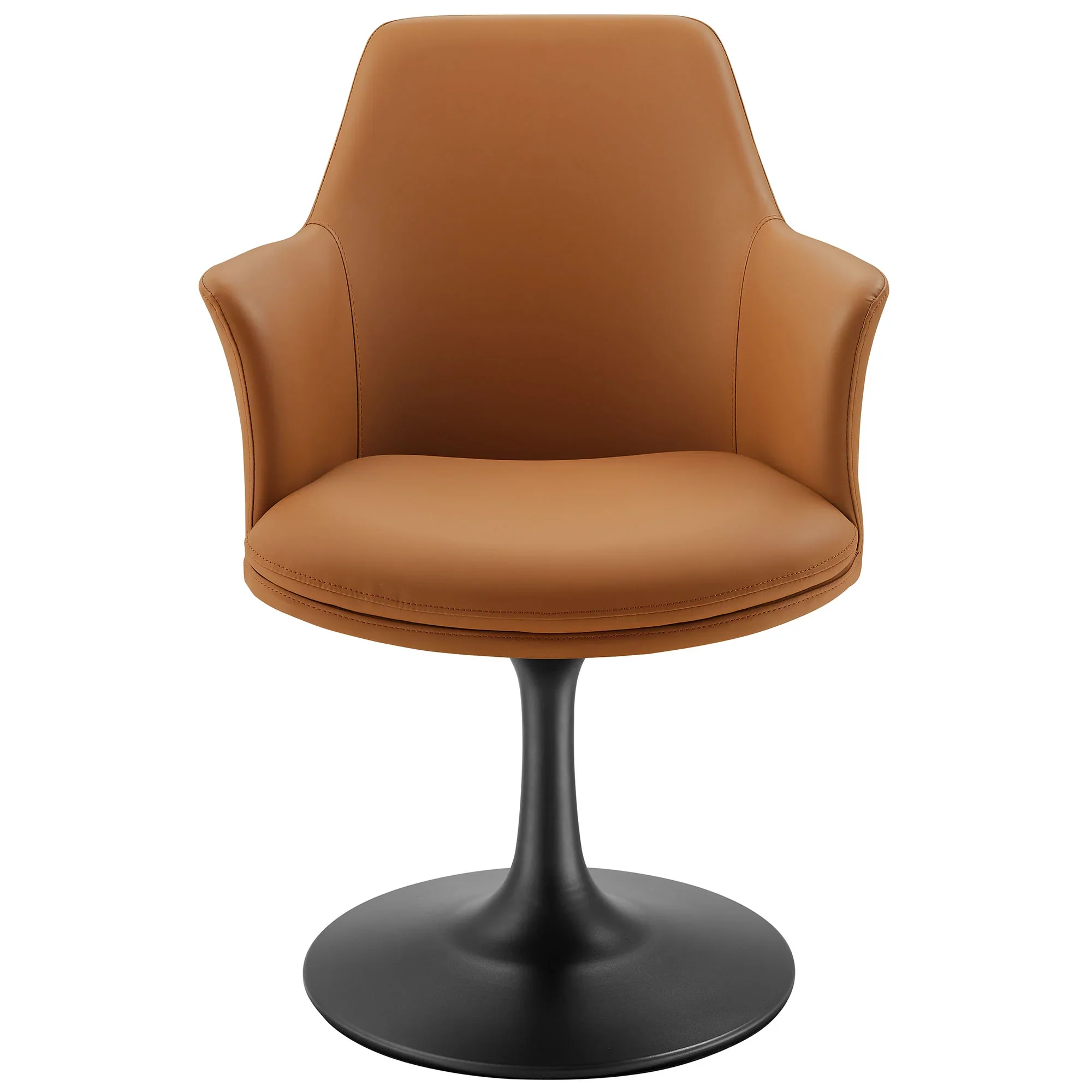 Lippa Swivel Dining Vegan Leather Armchair - Image 4