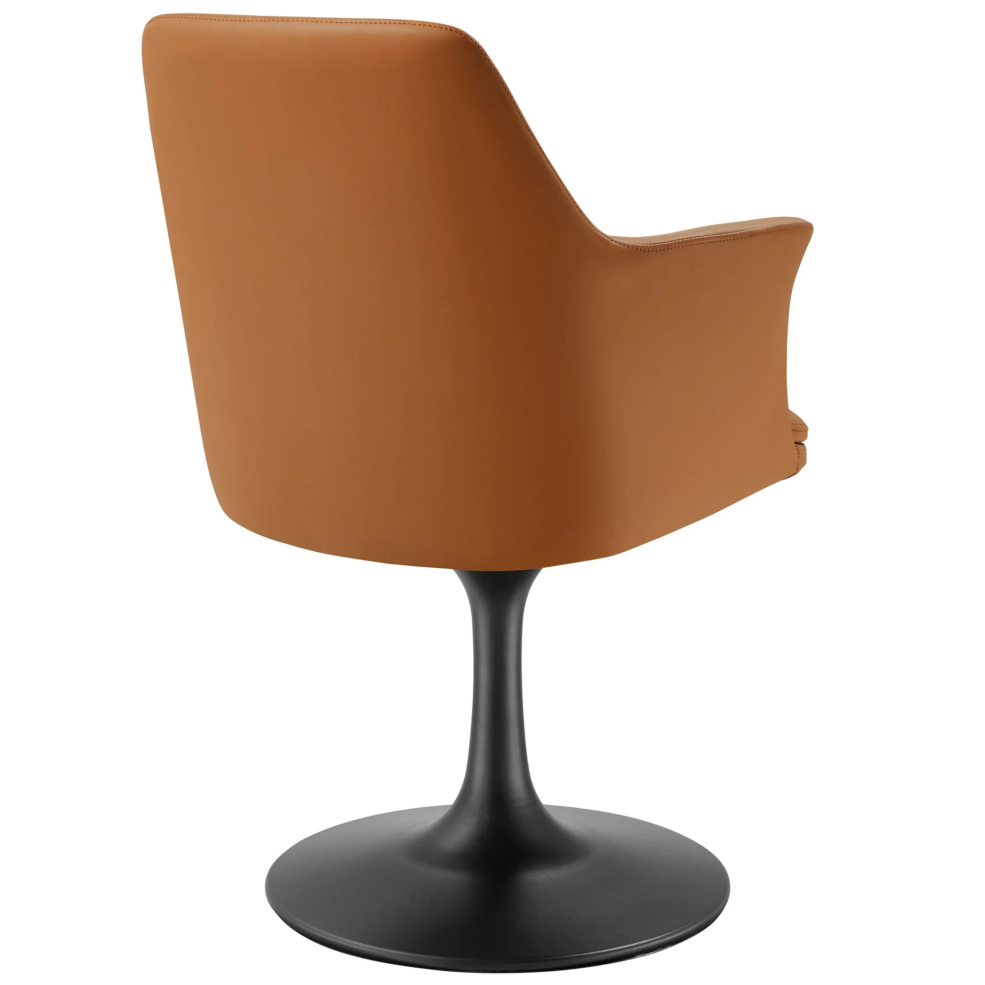 Lippa Swivel Dining Vegan Leather Armchair - Image 6
