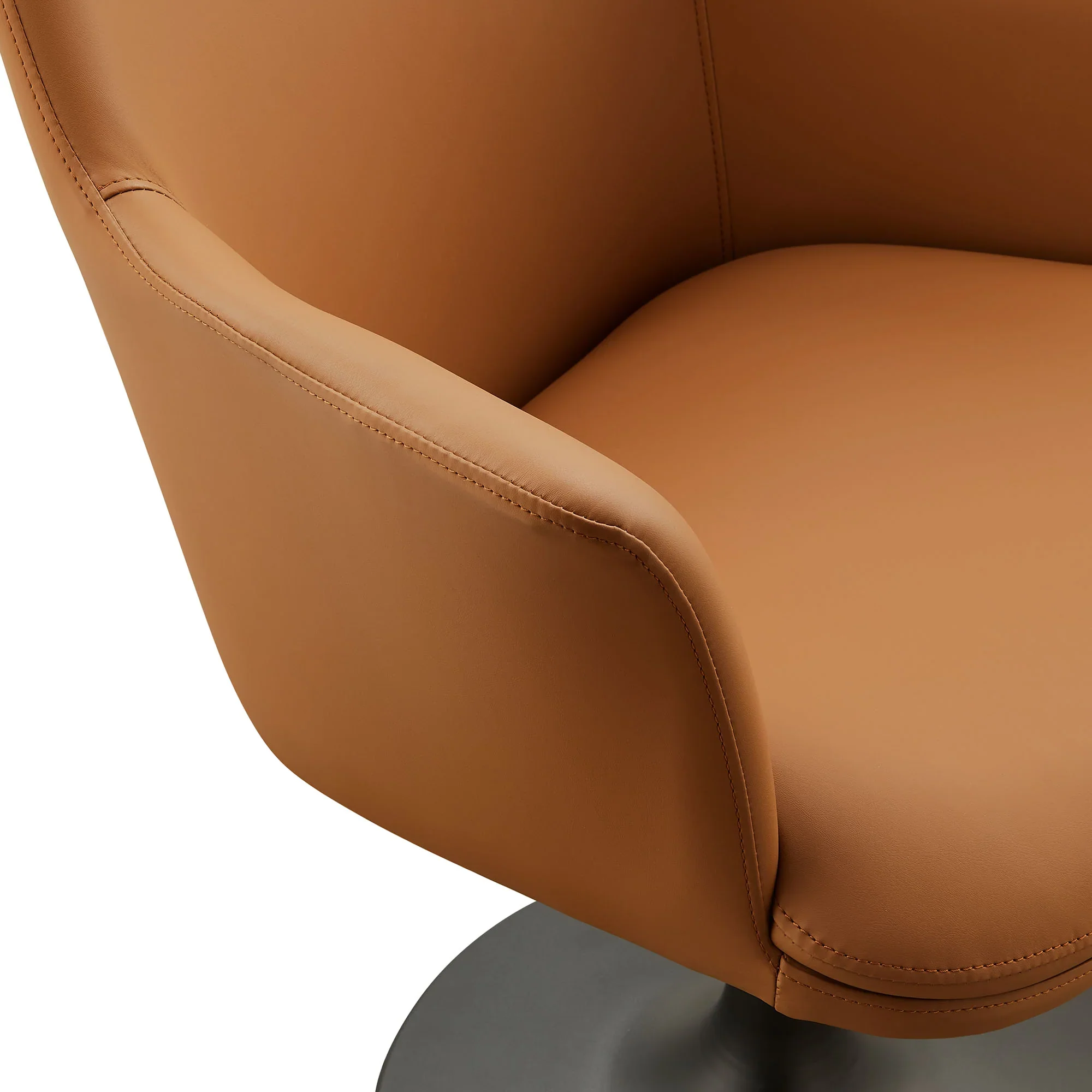Lippa Swivel Dining Vegan Leather Armchair - Image 7
