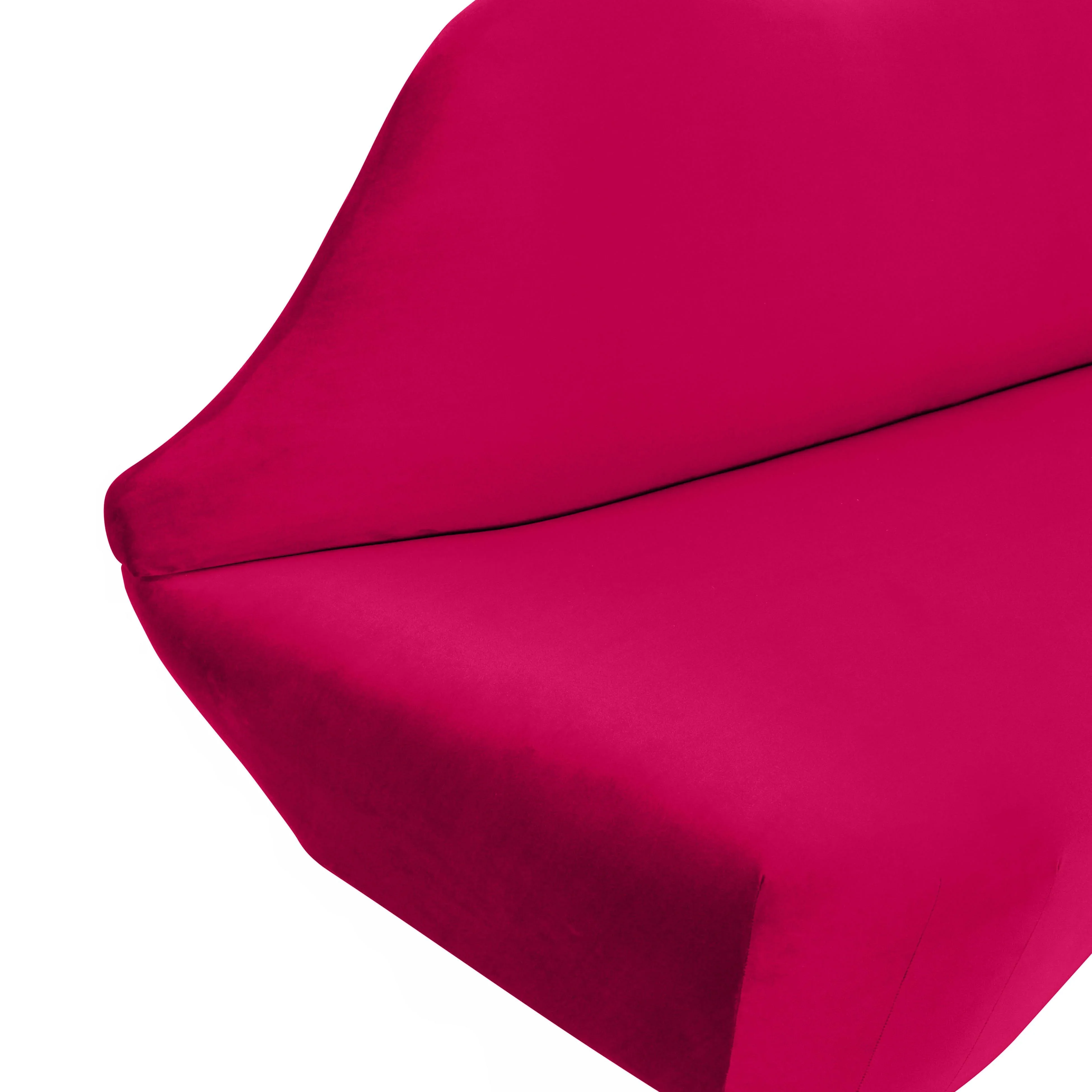 Lips 68" Performance Velvet Settee - Image 11