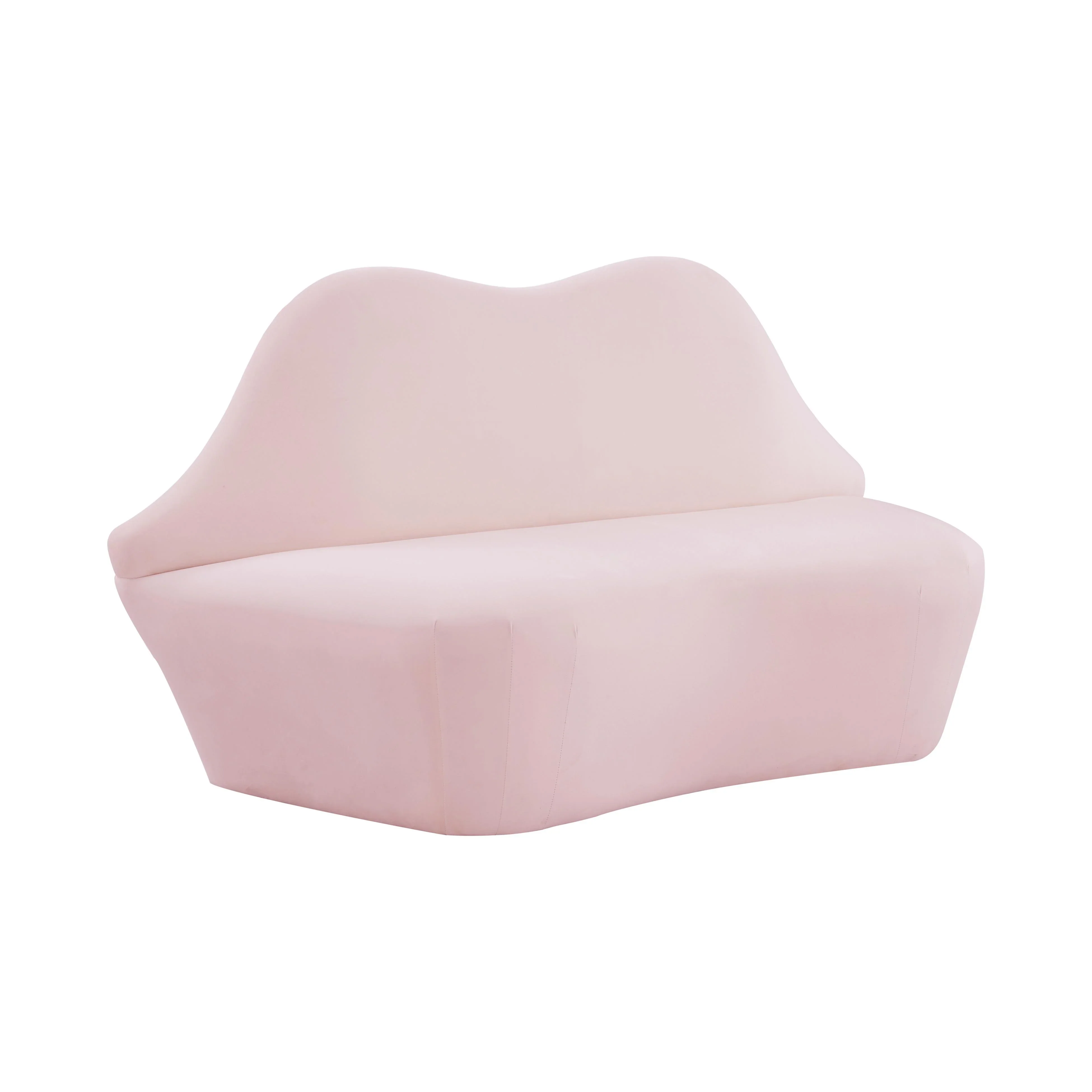 Lips 68" Performance Velvet Settee - Image 3