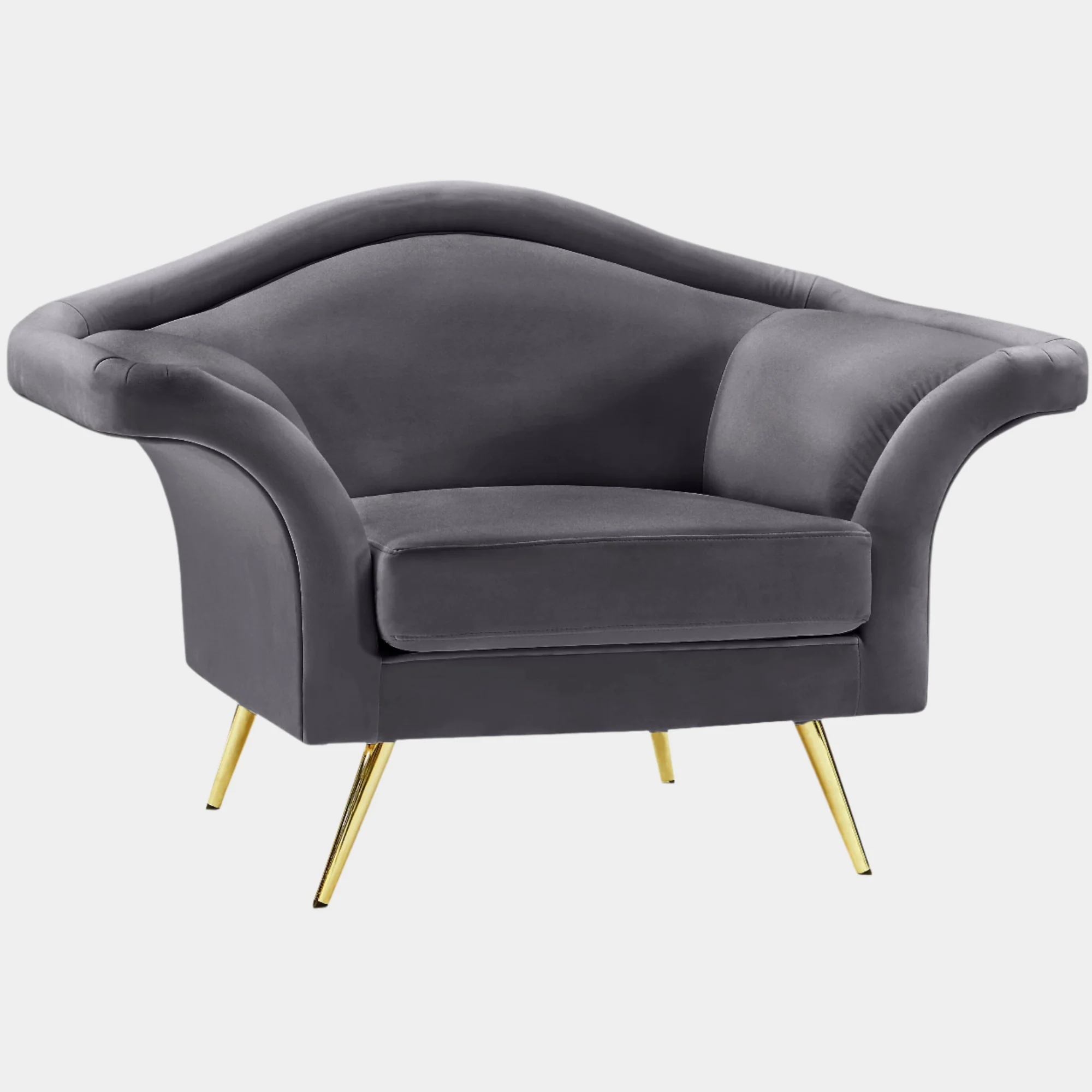 Lips Velvet Upholstered Chair