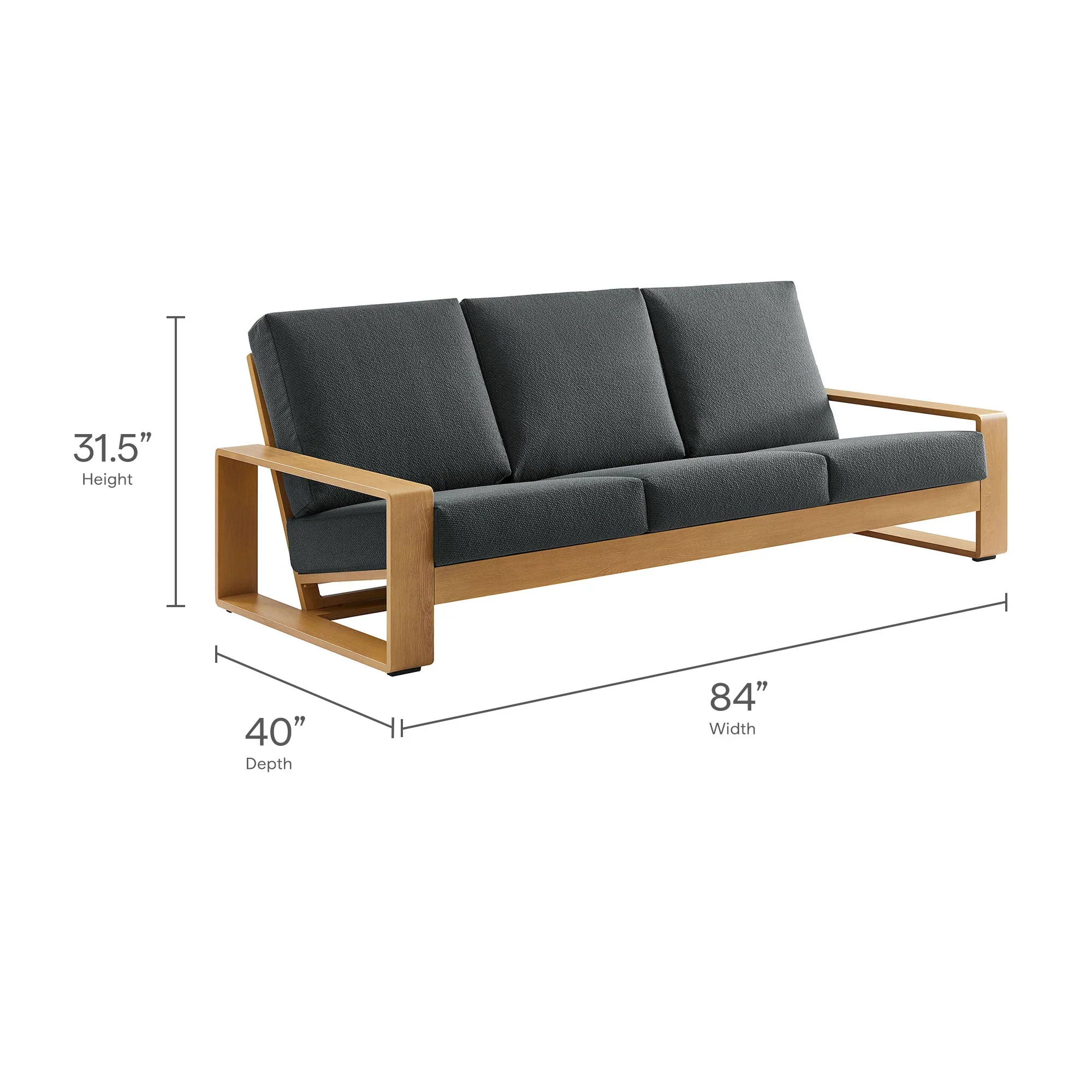 Lirienne 2-Piece Outdoor Patio Aluminum Faux Wood Furniture Set - Image 13