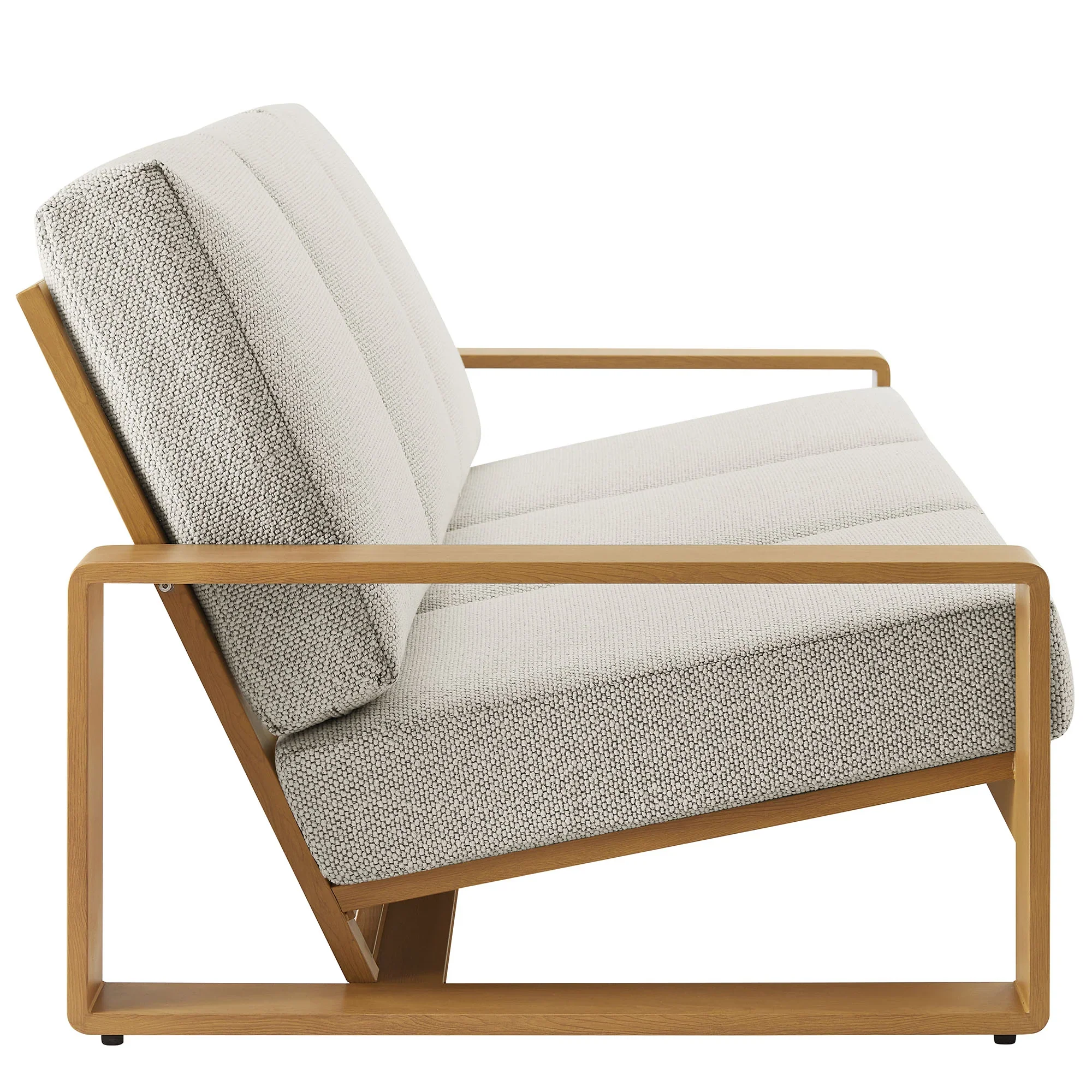 Lirienne 2-Piece Outdoor Patio Aluminum Faux Wood Furniture Set - Image 3