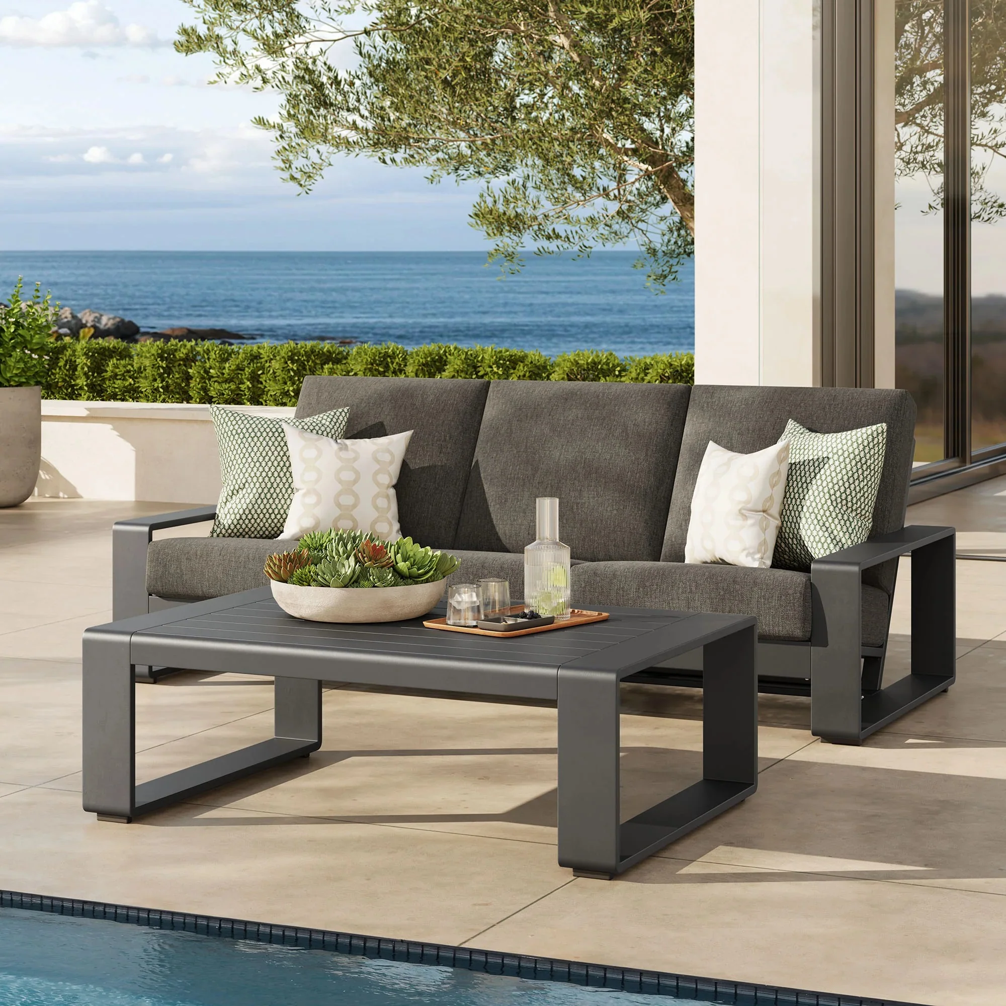 Lirienne 2-Piece Outdoor Patio Aluminum Furniture Set - Image 8