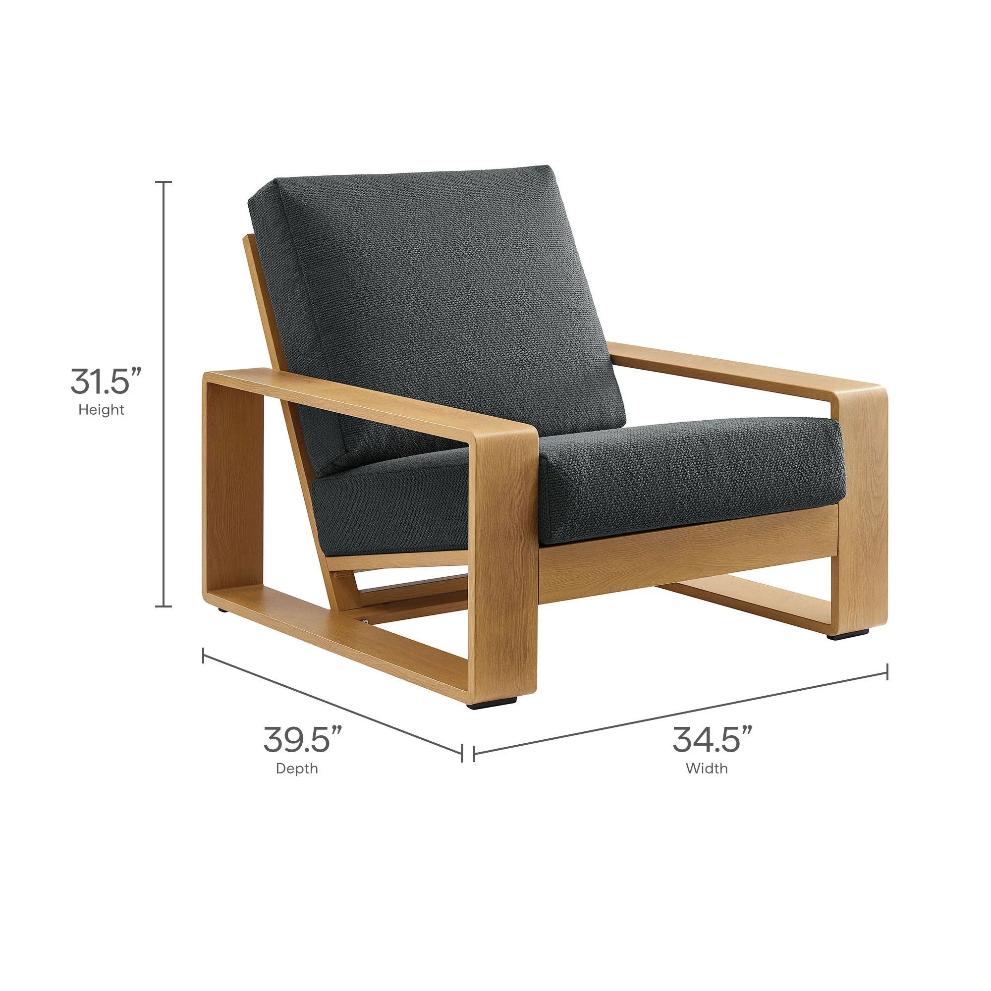 Lirienne 4-Piece Outdoor Patio Aluminum Faux Wood Furniture Set - Image 17