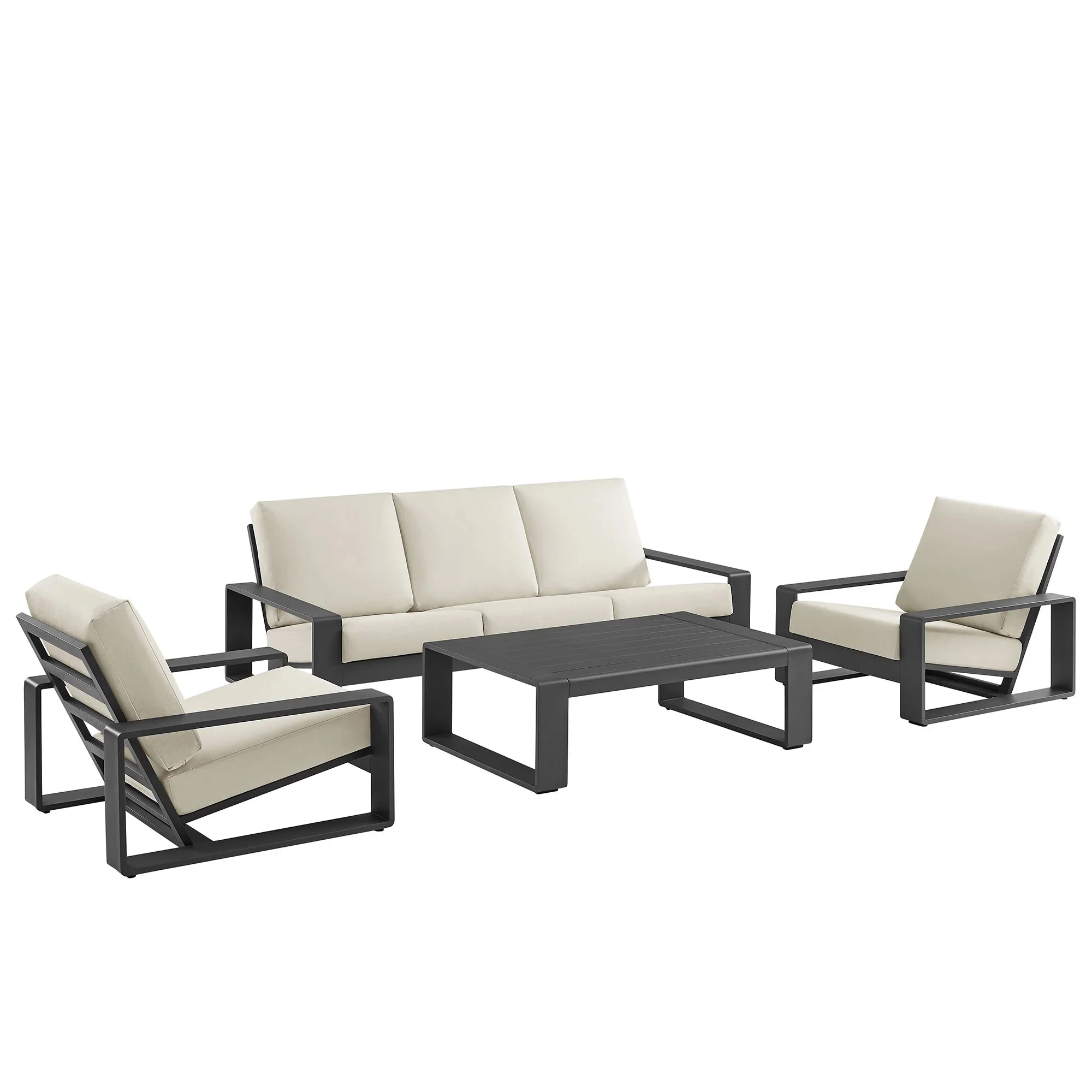 Lirienne 4-Piece Outdoor Patio Aluminum Furniture Set - Image 3