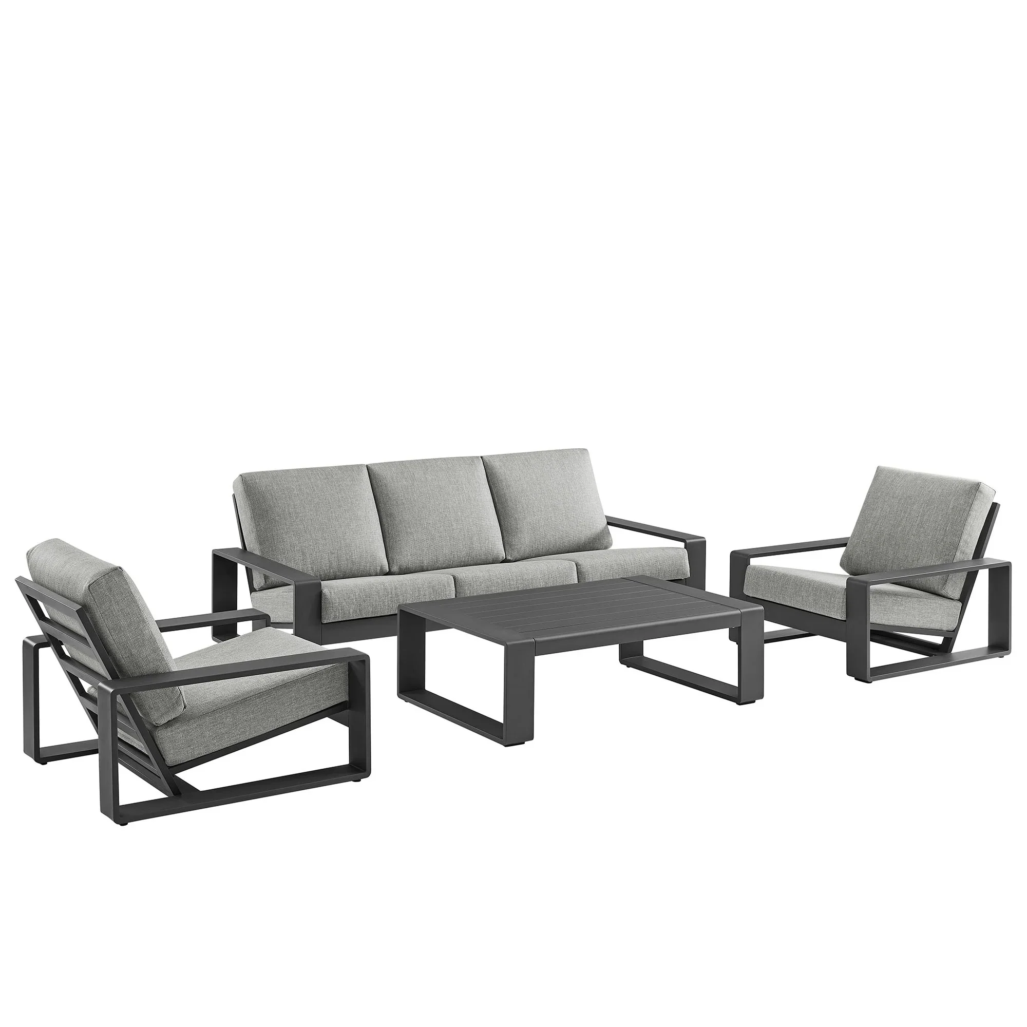 Lirienne 4-Piece Outdoor Patio Aluminum Furniture Set - Image 7