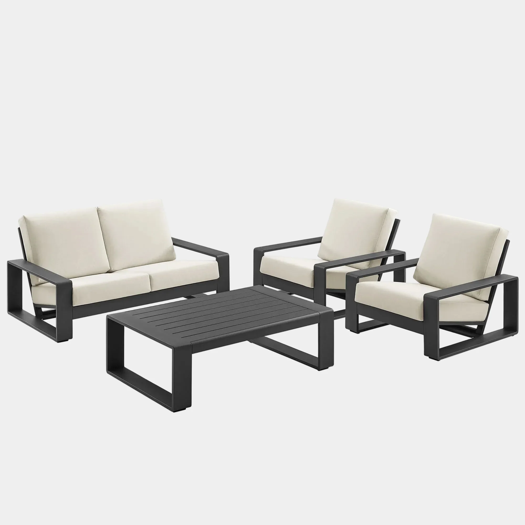 Lirienne 4-Piece Outdoor Patio Aluminum Furniture Set