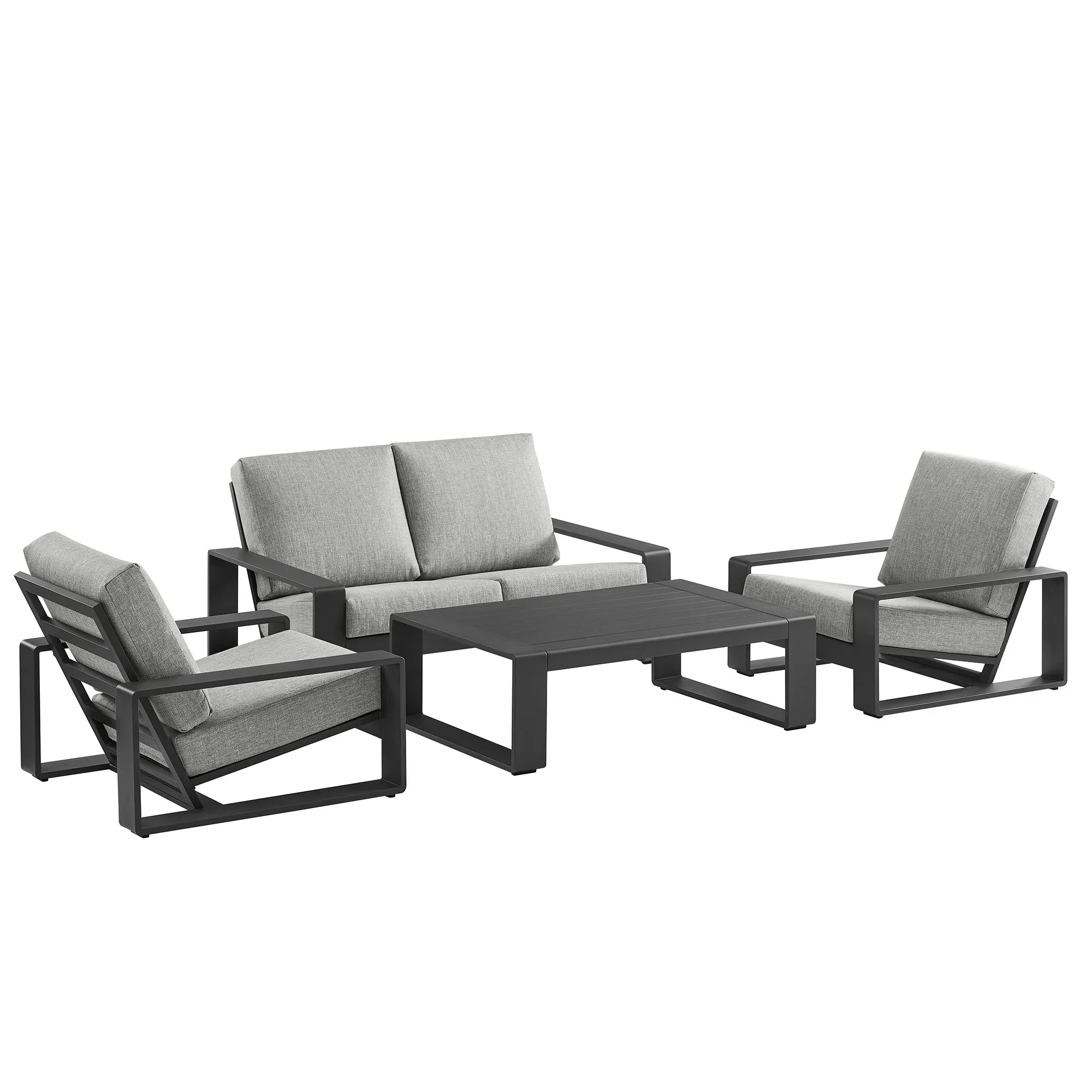 Lirienne 4-Piece Outdoor Patio Aluminum Furniture Set - Image 11