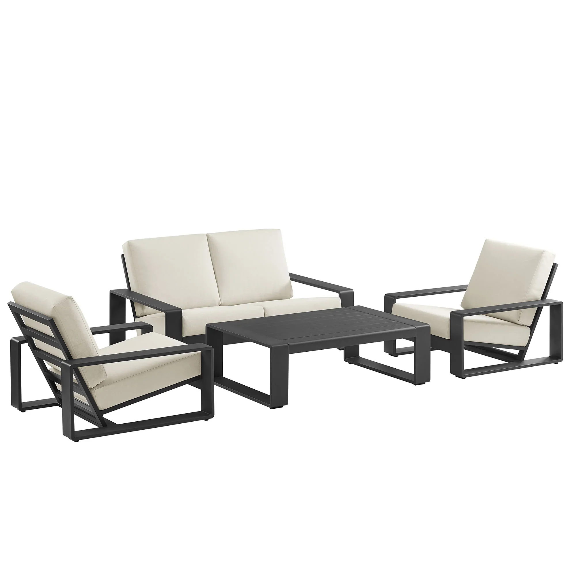 Lirienne 4-Piece Outdoor Patio Aluminum Furniture Set - Image 3
