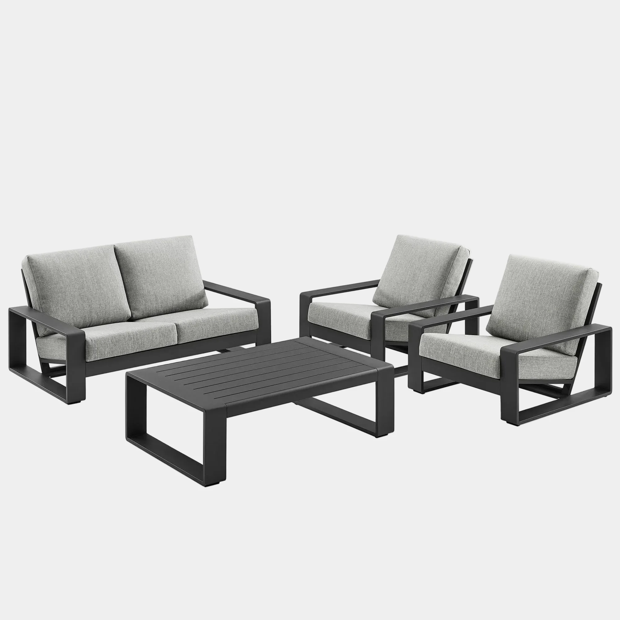 Lirienne 4-Piece Outdoor Patio Aluminum Furniture Set - Image 9
