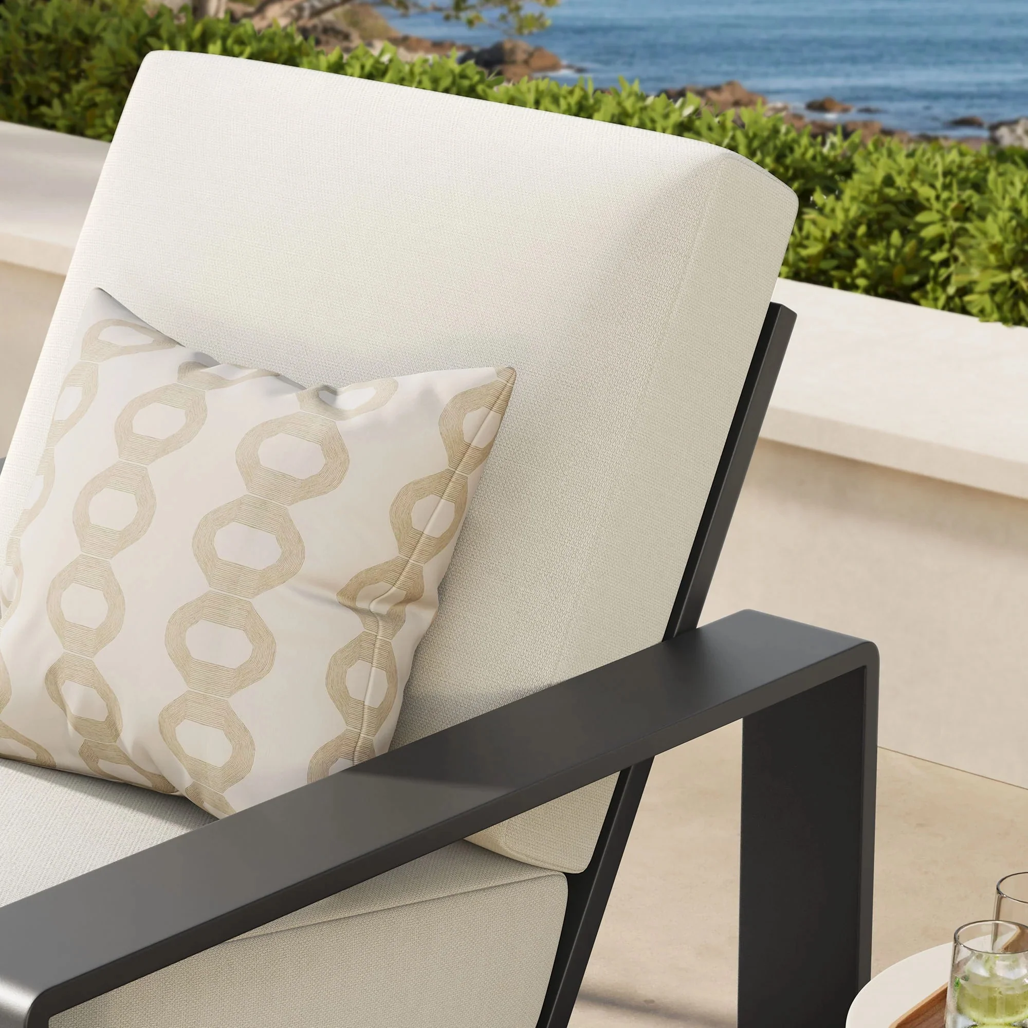 Lirienne Outdoor Patio Aluminum Armchair - Image 12