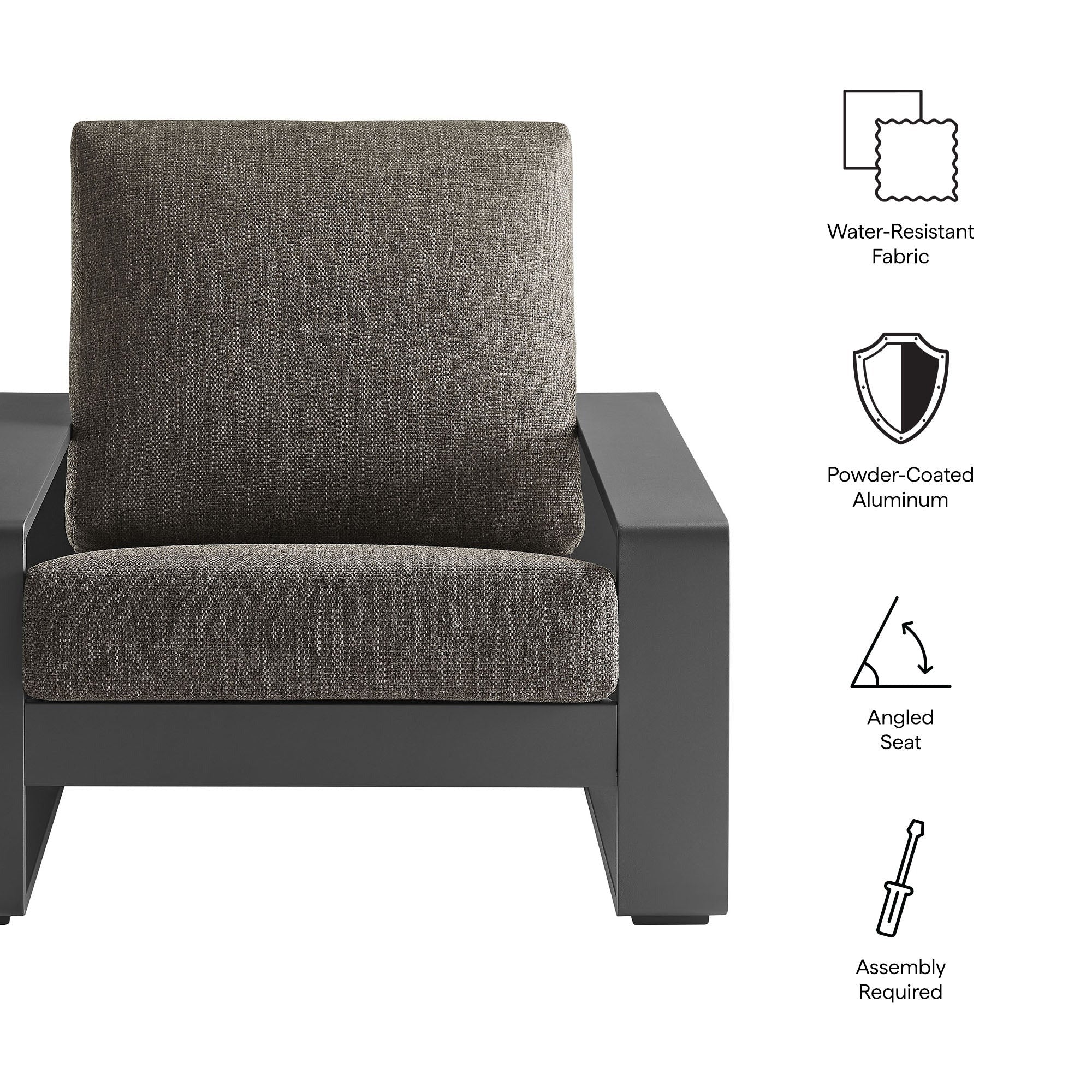 Lirienne Outdoor Patio Aluminum Armchair - Image 26
