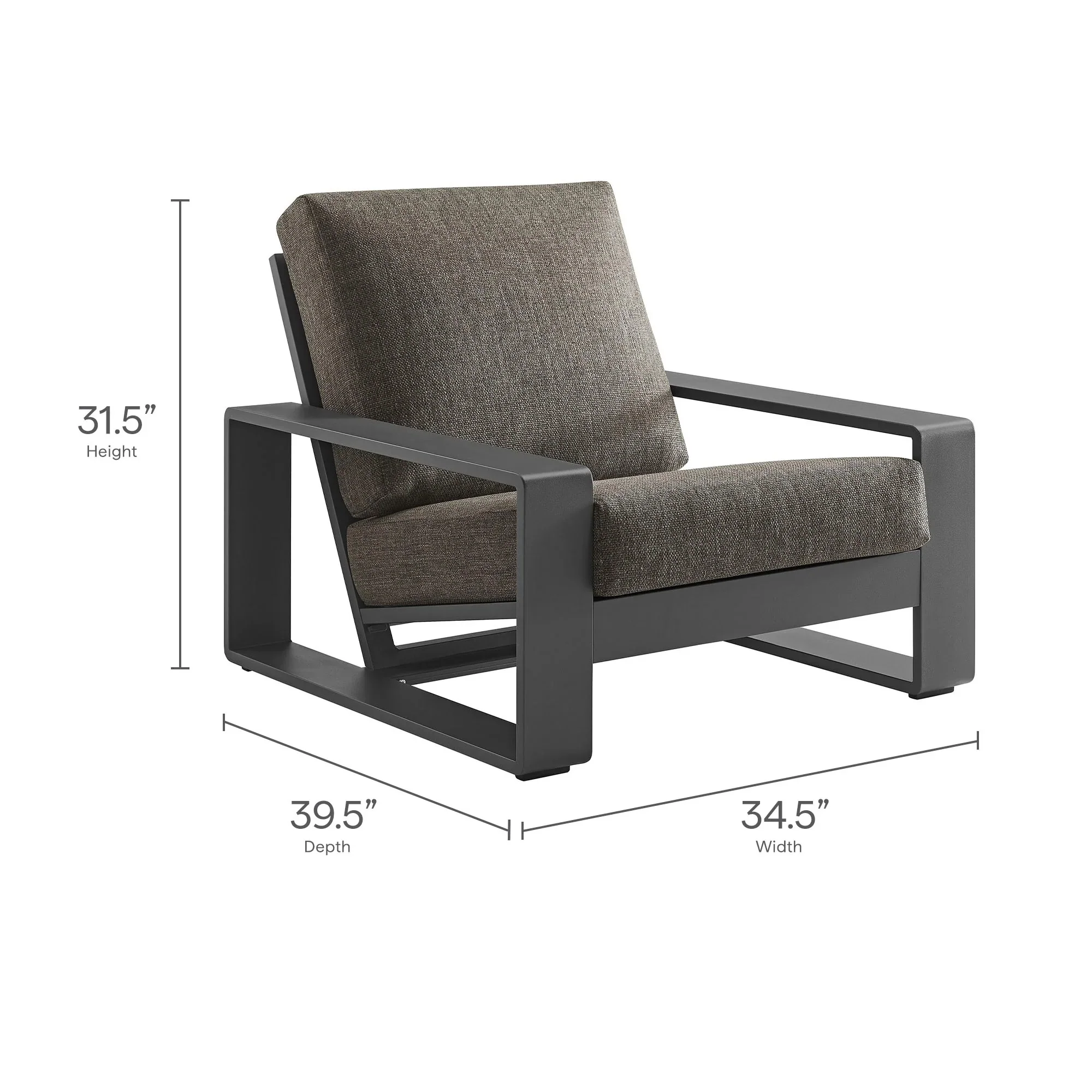 Lirienne Outdoor Patio Aluminum Armchair - Image 27