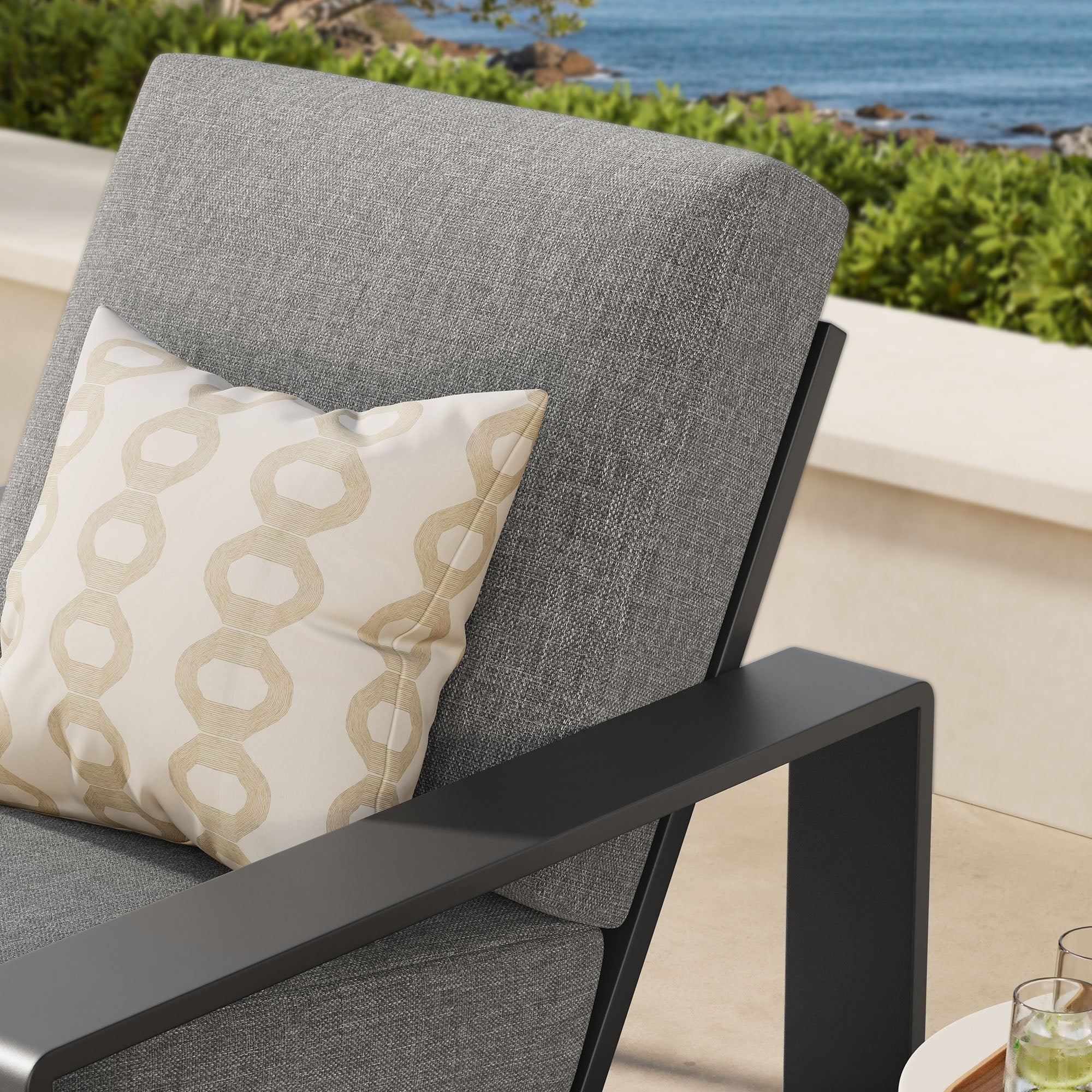 Lirienne Outdoor Patio Aluminum Armchair - Image 3