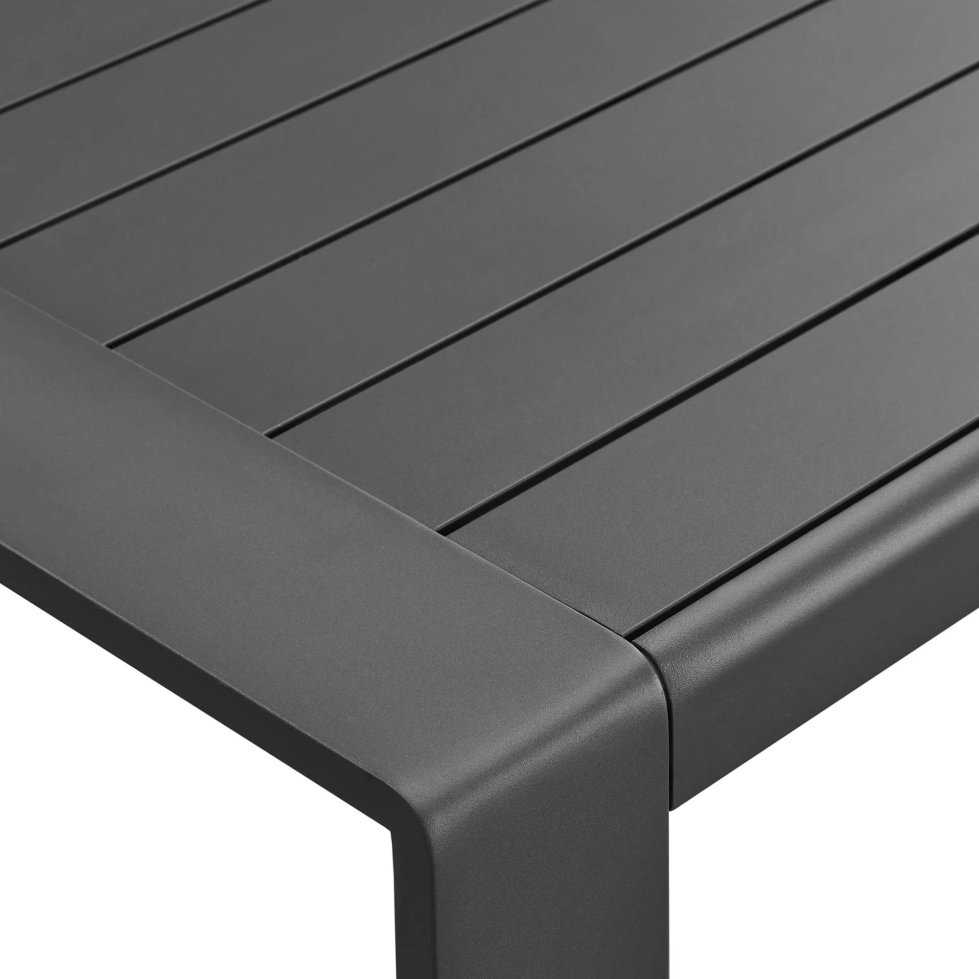 Lirienne Outdoor Patio Aluminum Coffee Table in Gray - Image 8