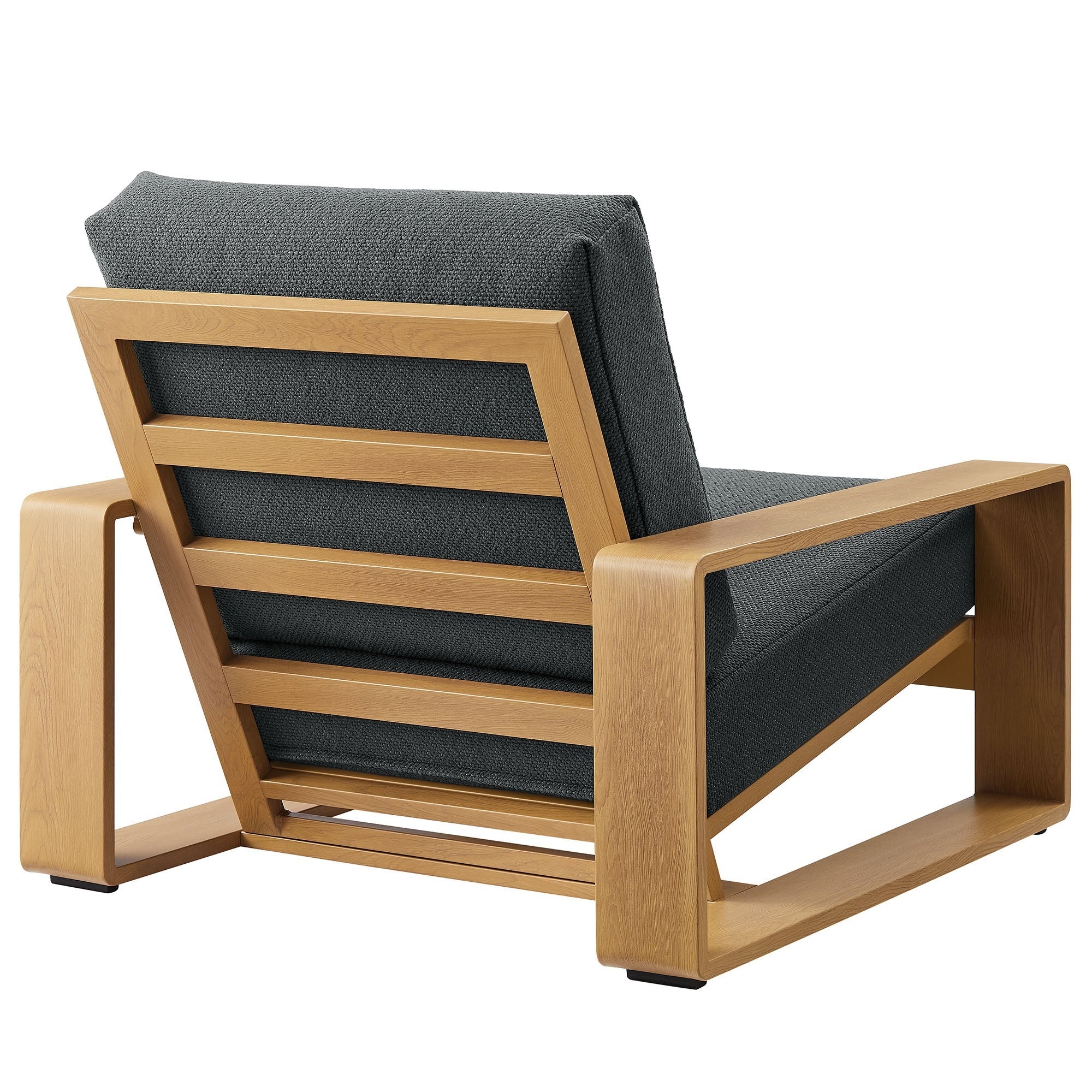 Lirienne Outdoor Patio Aluminum Faux Wood Armchair - Image 14