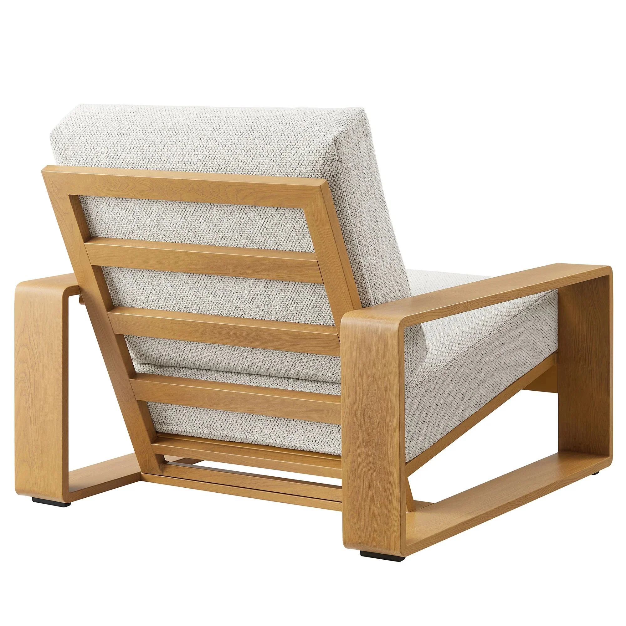 Lirienne Outdoor Patio Aluminum Faux Wood Armchair - Image 5