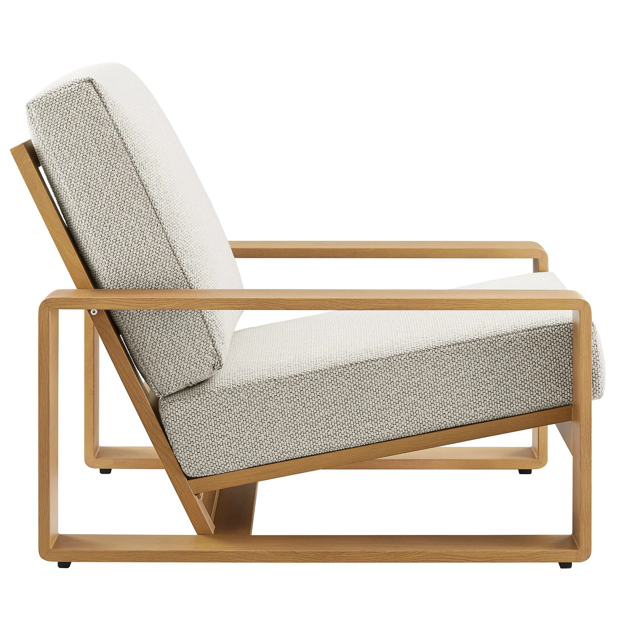 Lirienne Outdoor Patio Aluminum Faux Wood Armchair - Image 6