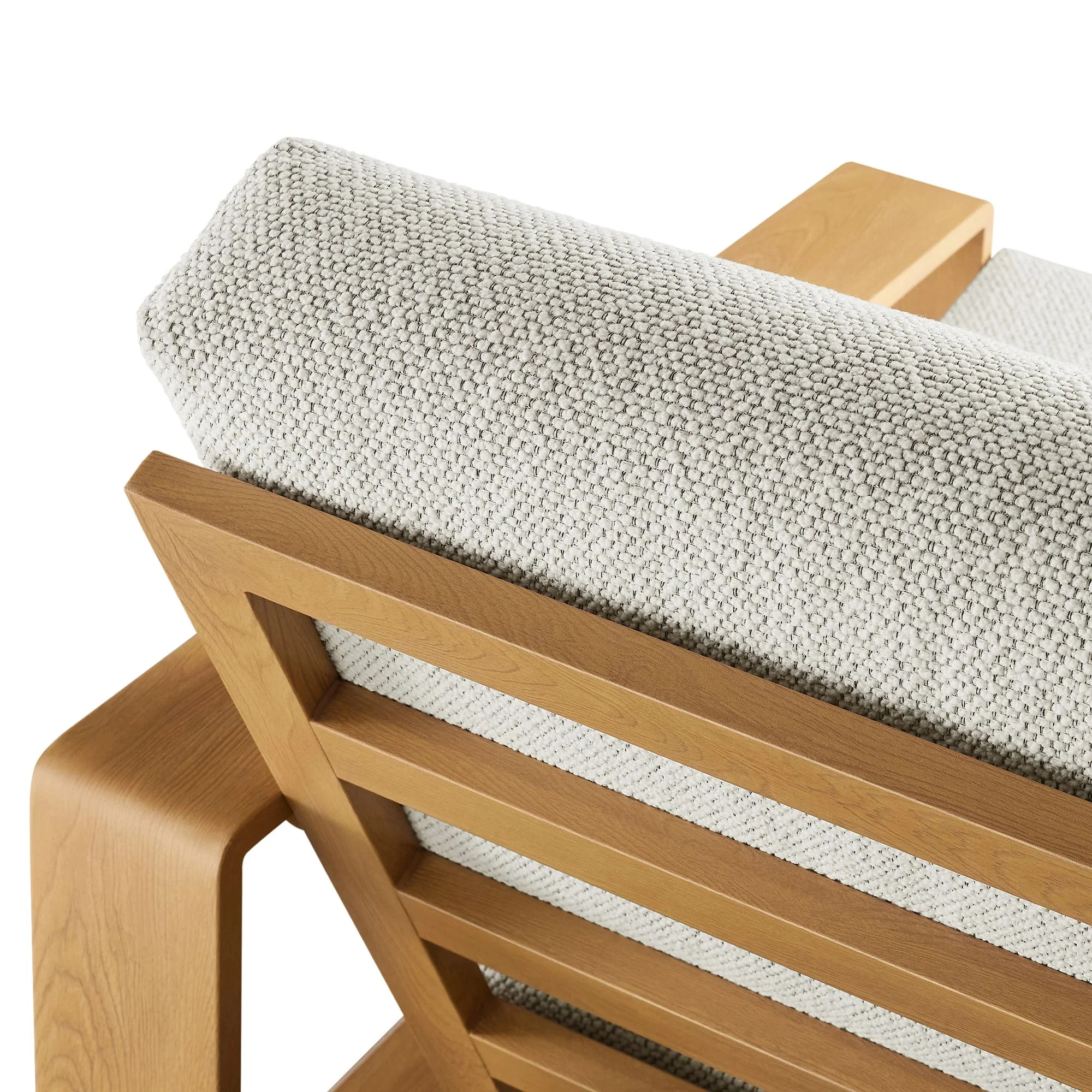 Lirienne Outdoor Patio Aluminum Faux Wood Armchair - Image 7