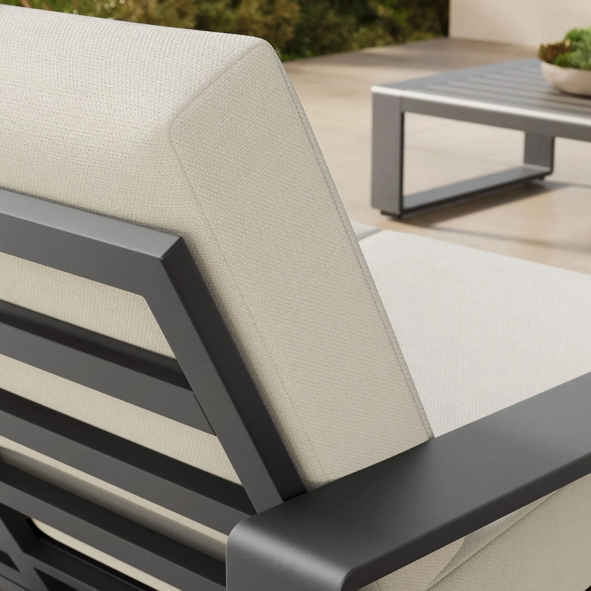 Lirienne Outdoor Patio Aluminum Loveseat - Image 12