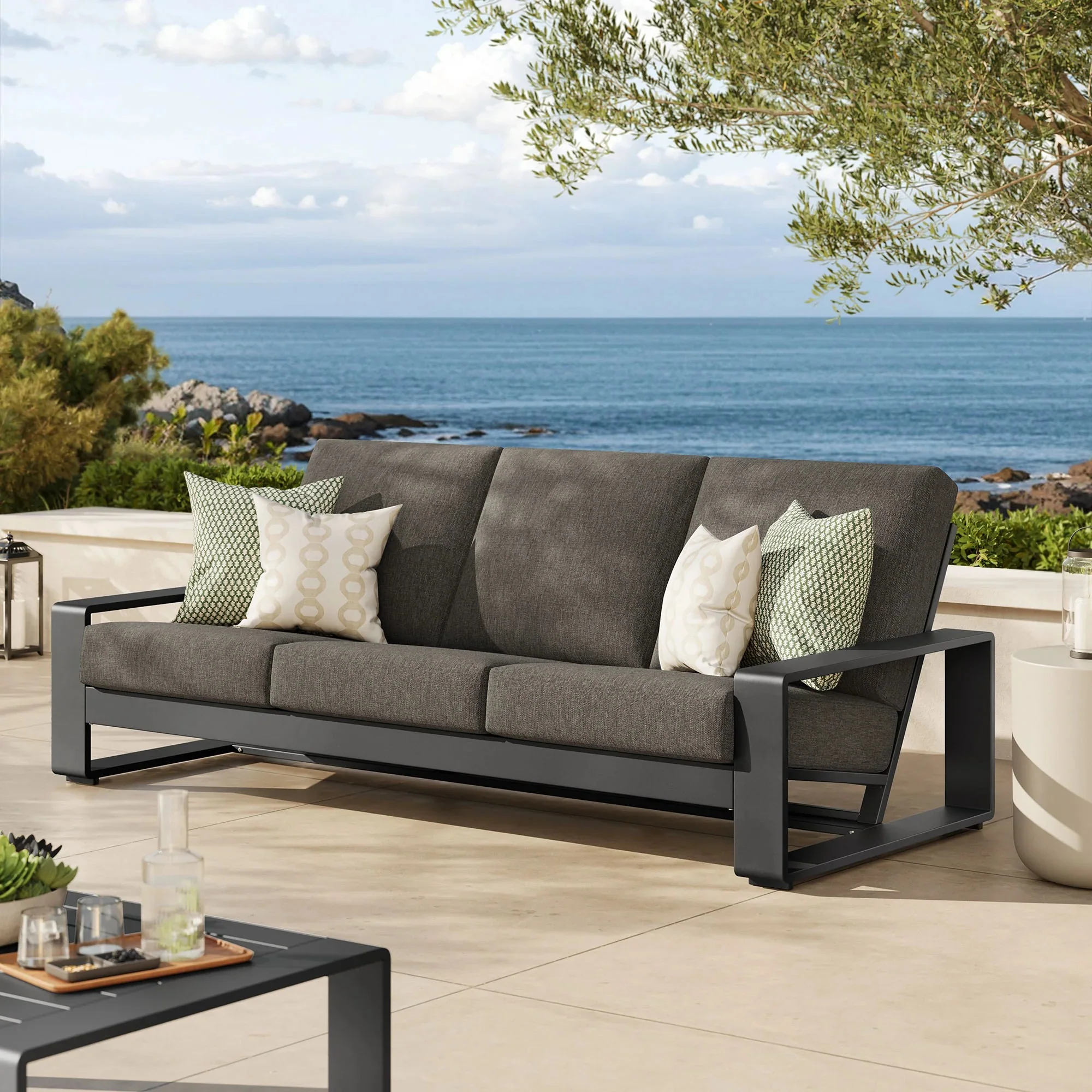 Lirienne Outdoor Patio Aluminum Sofa - Image 20