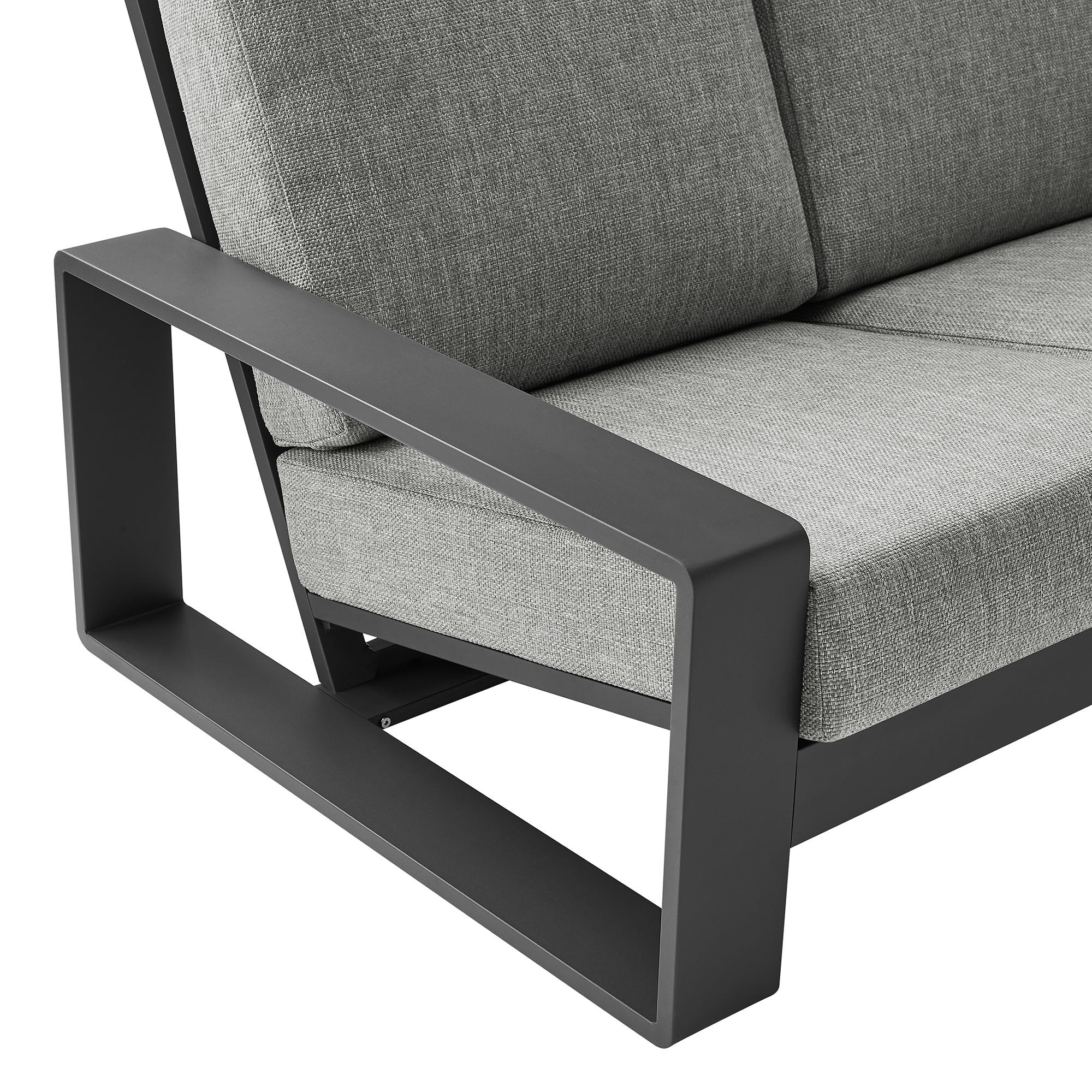 Lirienne Outdoor Patio Aluminum Sofa - Image 7