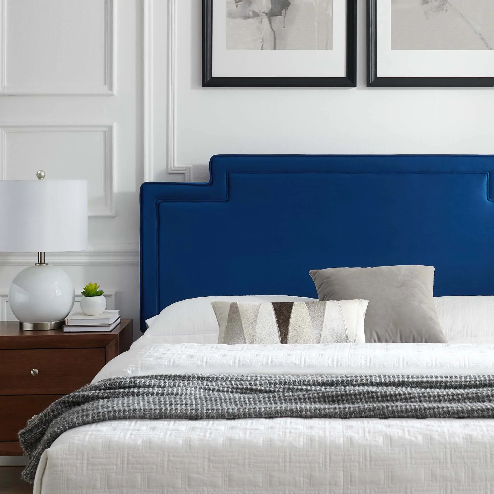 Liva Performance Velvet Bed With Black Wood Legs - Image 20