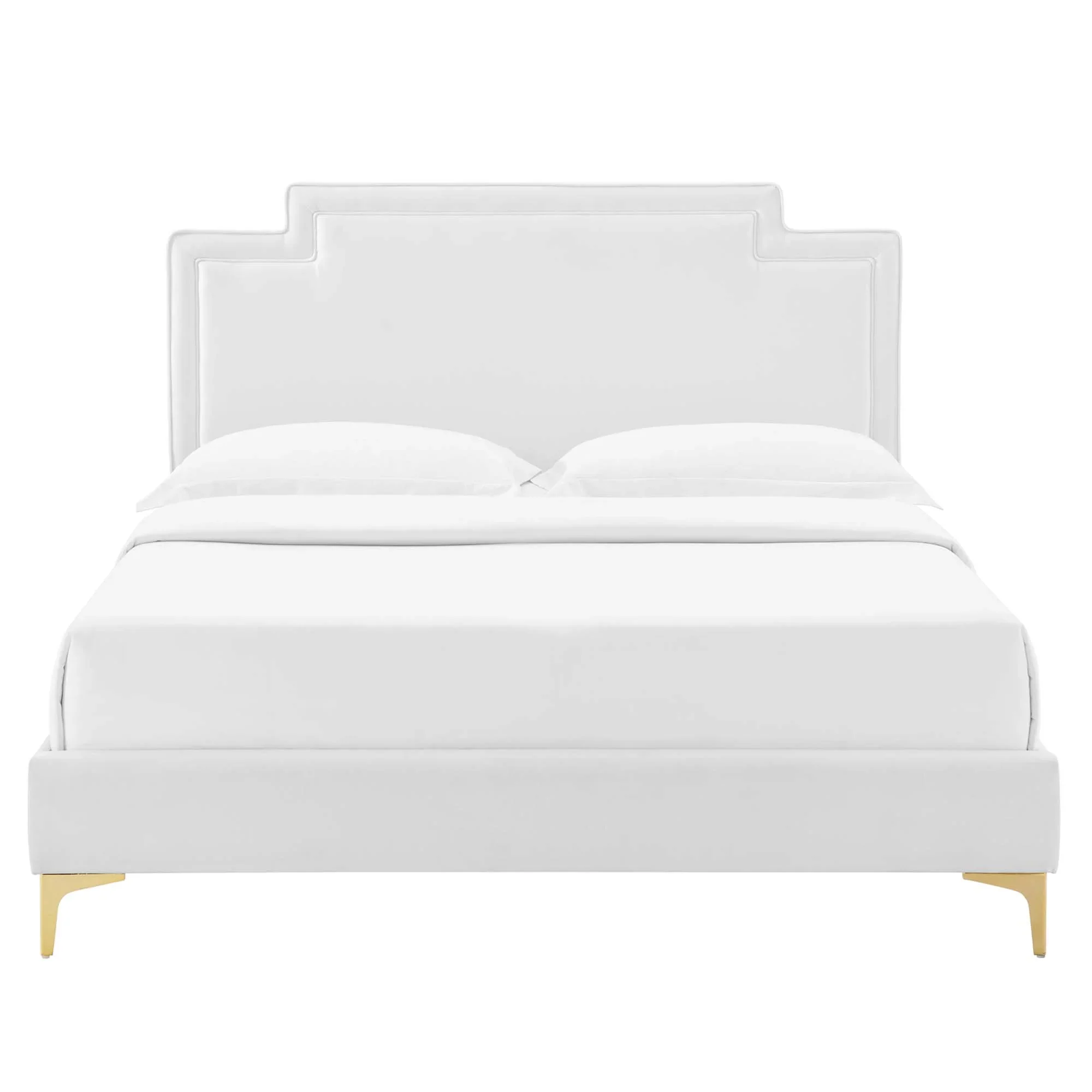 Liva Performance Velvet Bed With Gold Metal Legs - Image 30