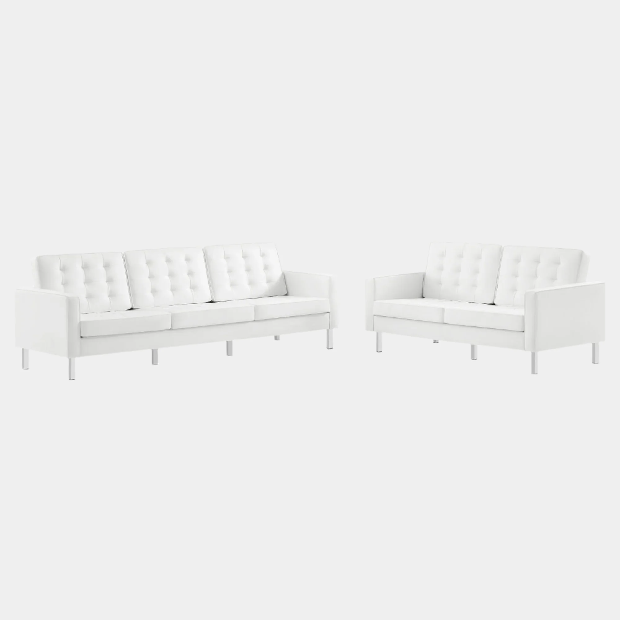 Loft 2-Piece Tufted Vegan Leather Furniture Set - Image 11