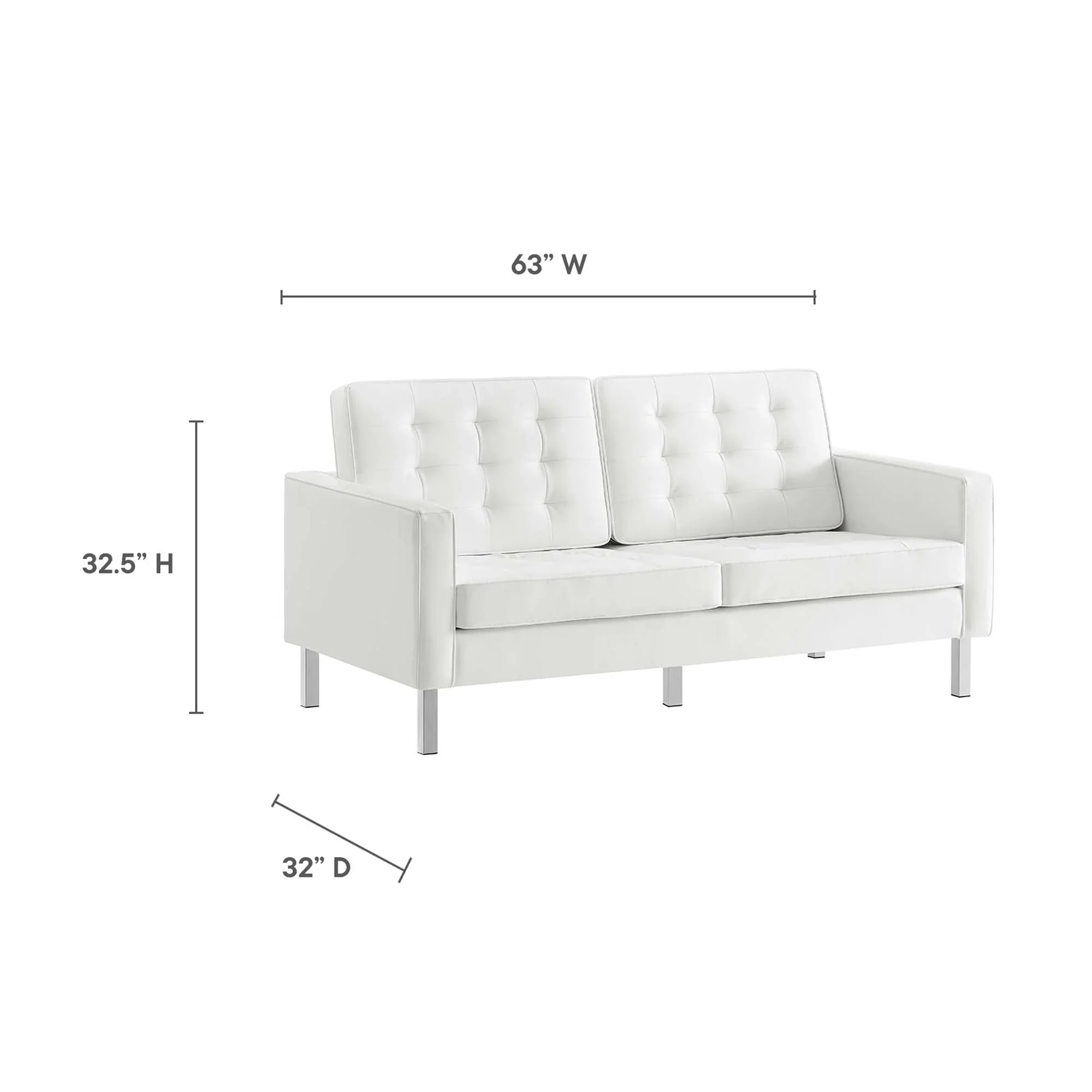 Loft 2-Piece Tufted Vegan Leather Furniture Set - Image 21