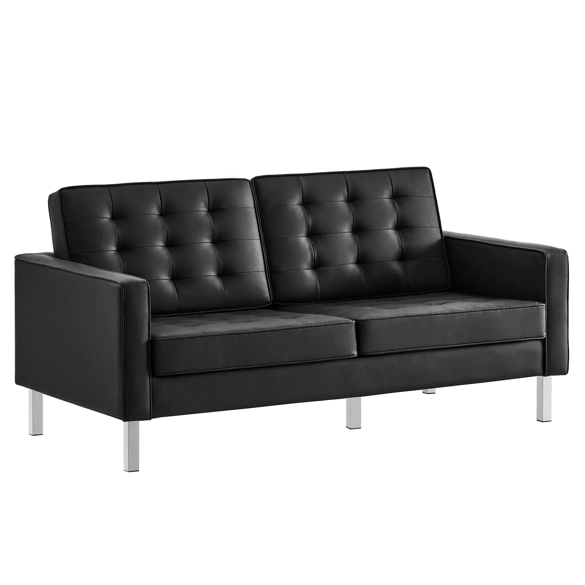Loft 2-Piece Tufted Vegan Leather Furniture Set - Image 4