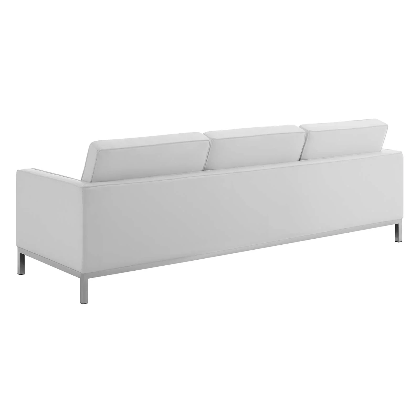 Loft 3 Piece Tufted Upholstered Faux Leather Set - Image 14