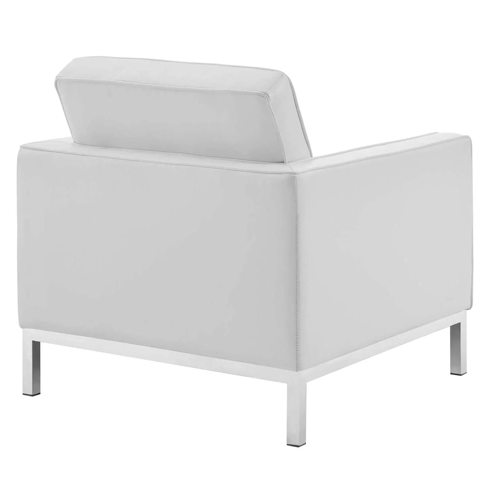 Loft 3 Piece Tufted Upholstered Faux Leather Set - Image 16