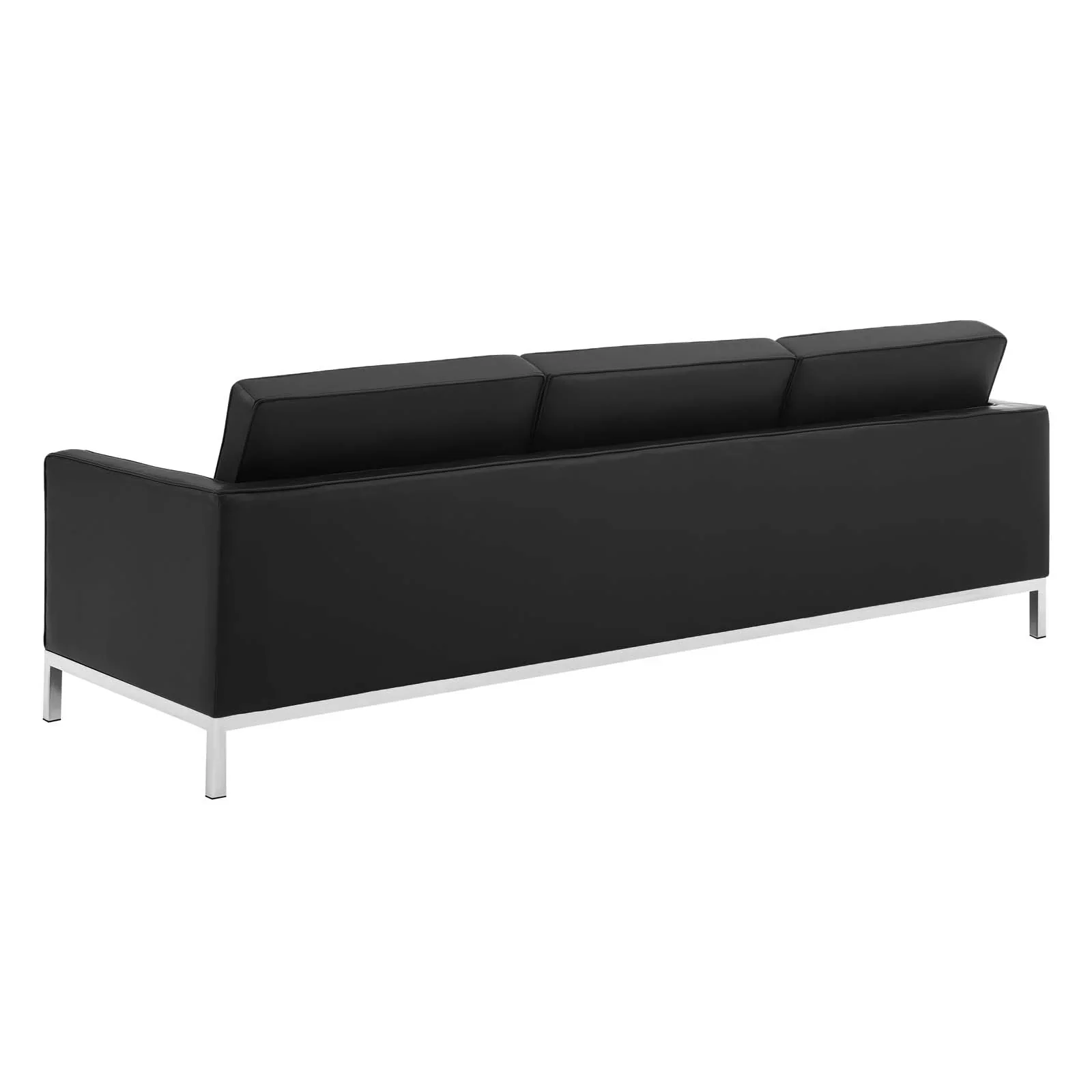 Loft 3 Piece Tufted Upholstered Faux Leather Set - Image 6