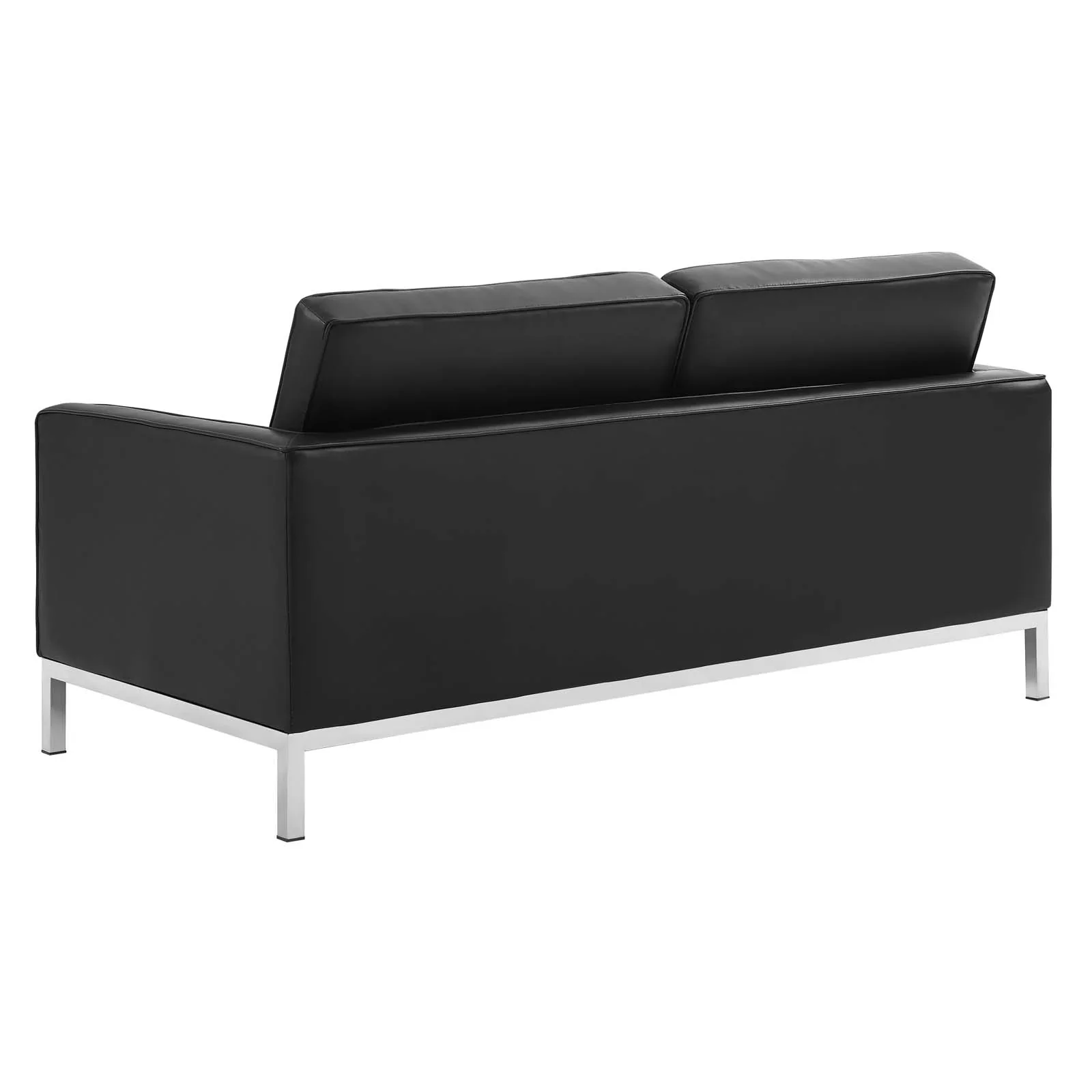 Loft 3 Piece Tufted Upholstered Faux Leather Set - Image 7
