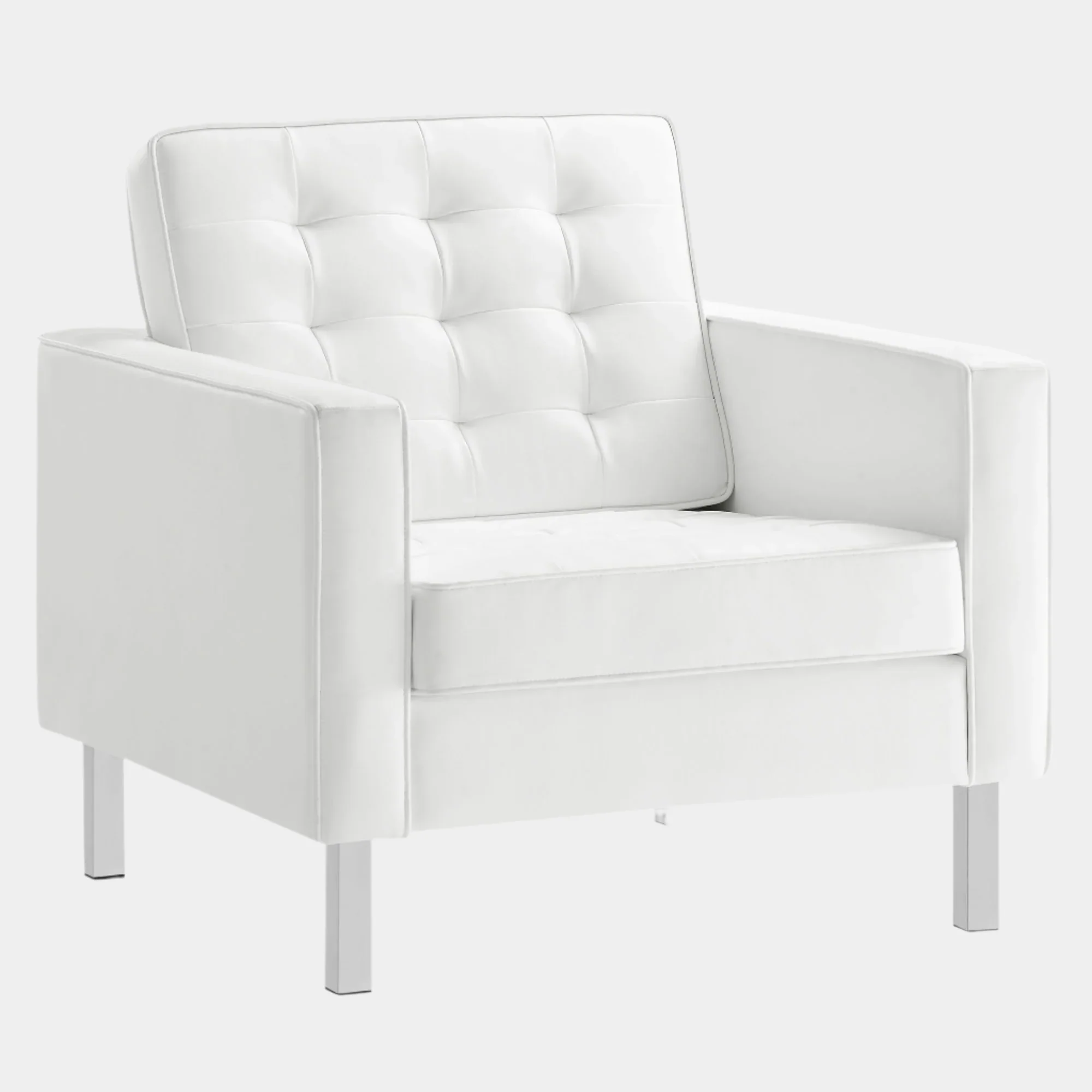 Loft Tufted Vegan Leather Armchair - Image 28