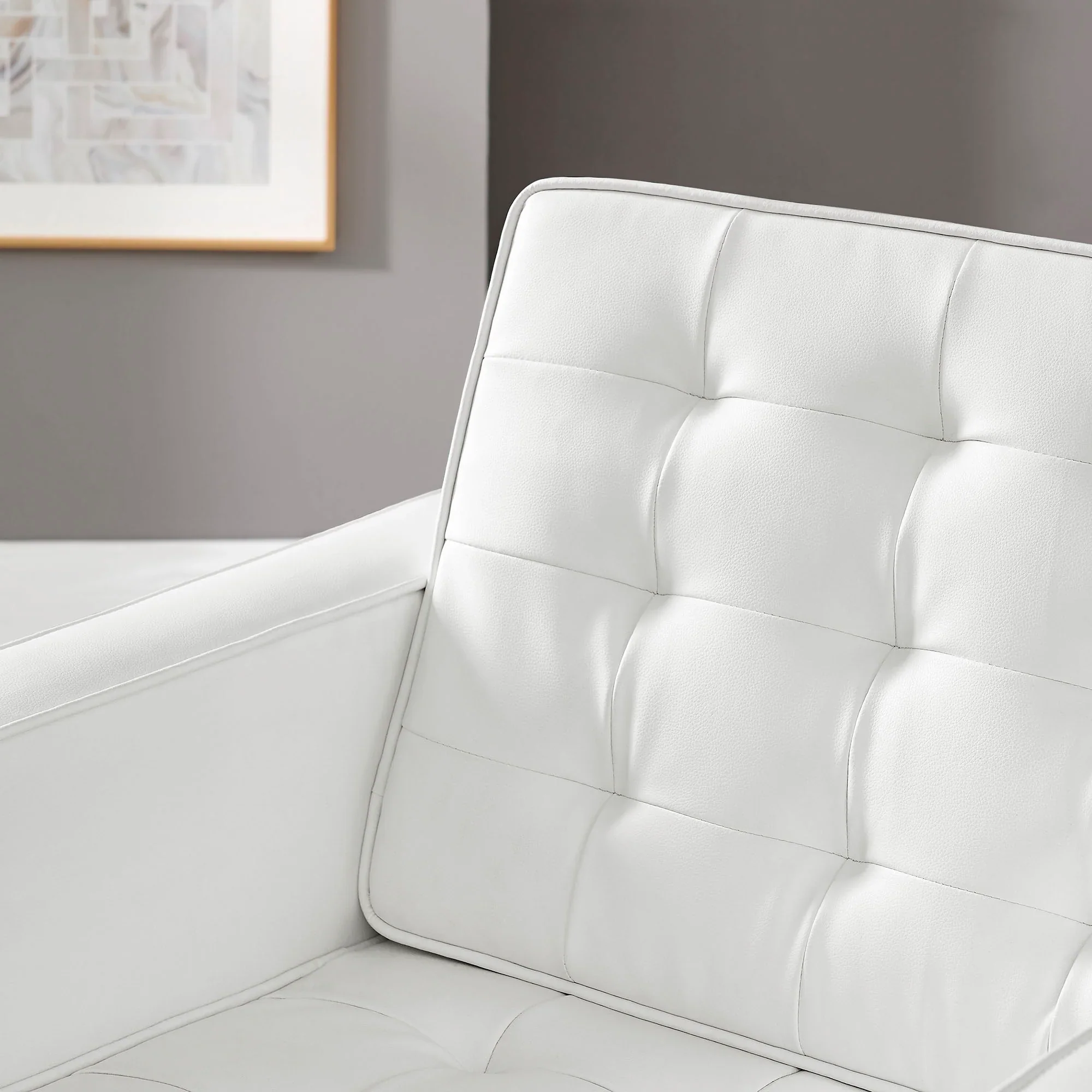 Loft Tufted Vegan Leather Armchair - Image 34