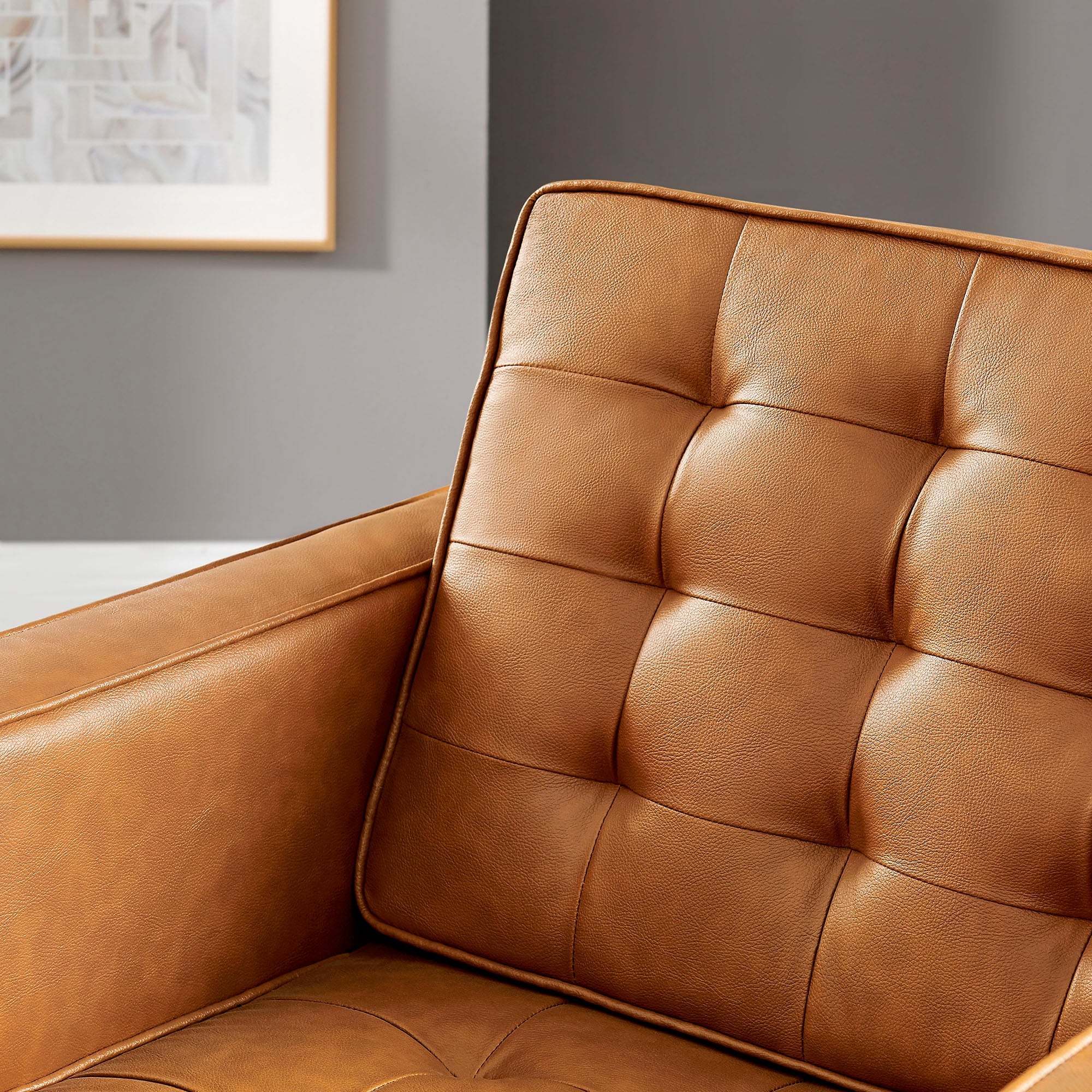 Loft Tufted Vegan Leather Armchair - Image 7